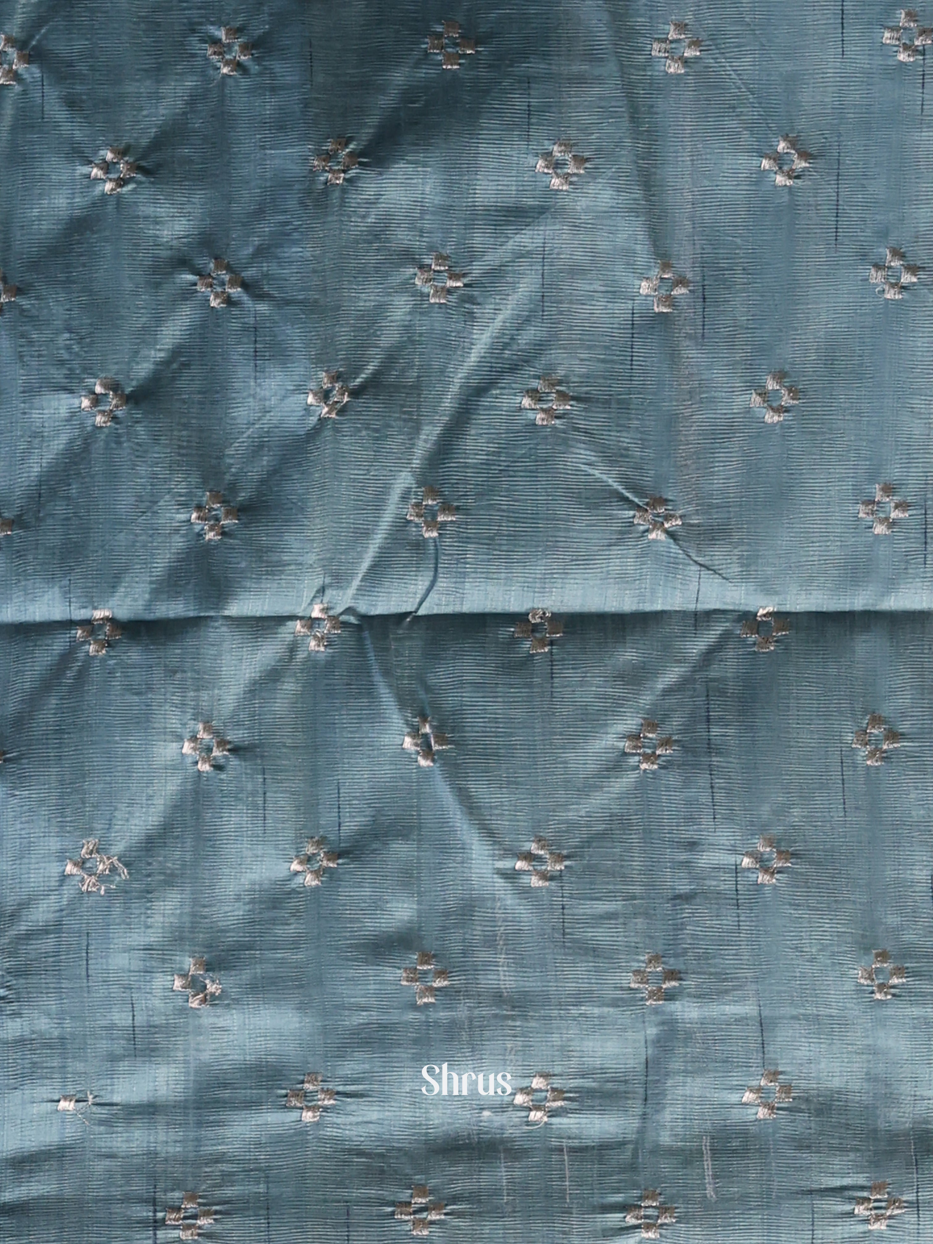 Grey - Semi Rawsilk Saree - Shop on Shrus.com