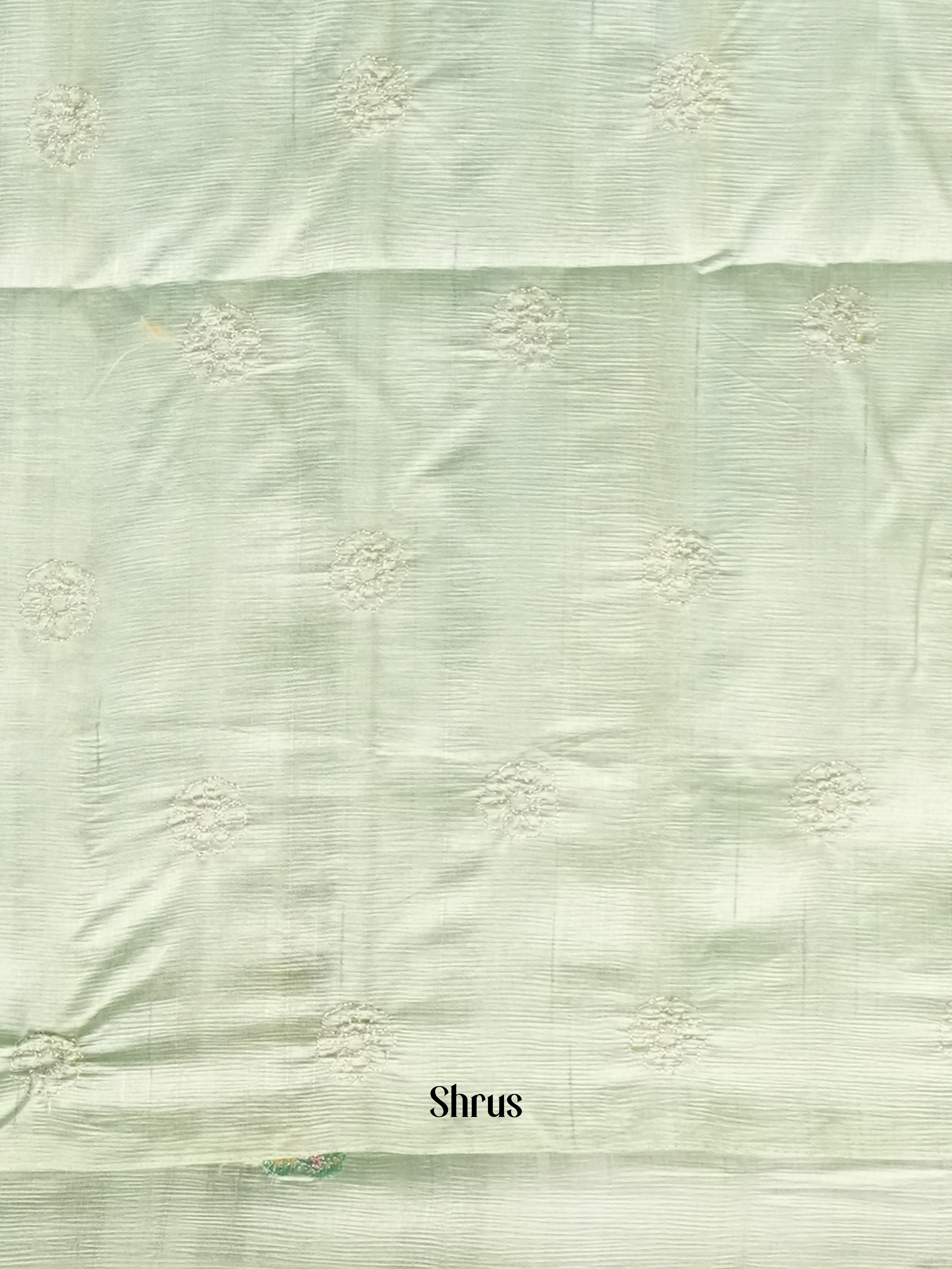 Green- Semi Rawsilk Saree - Shop on Shrus.com
