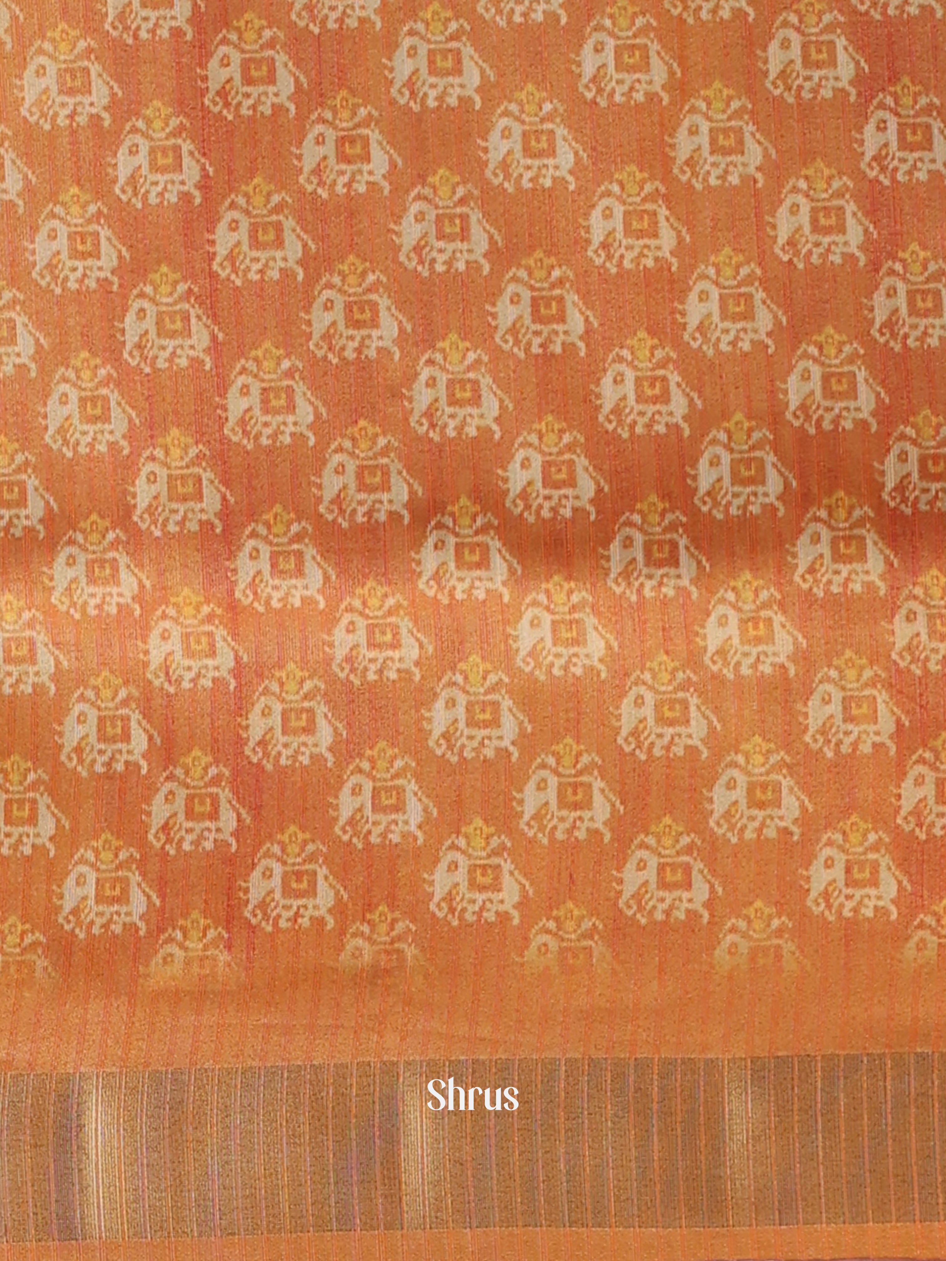 Grey - Semi Patola Saree - Shop on Shrus.com