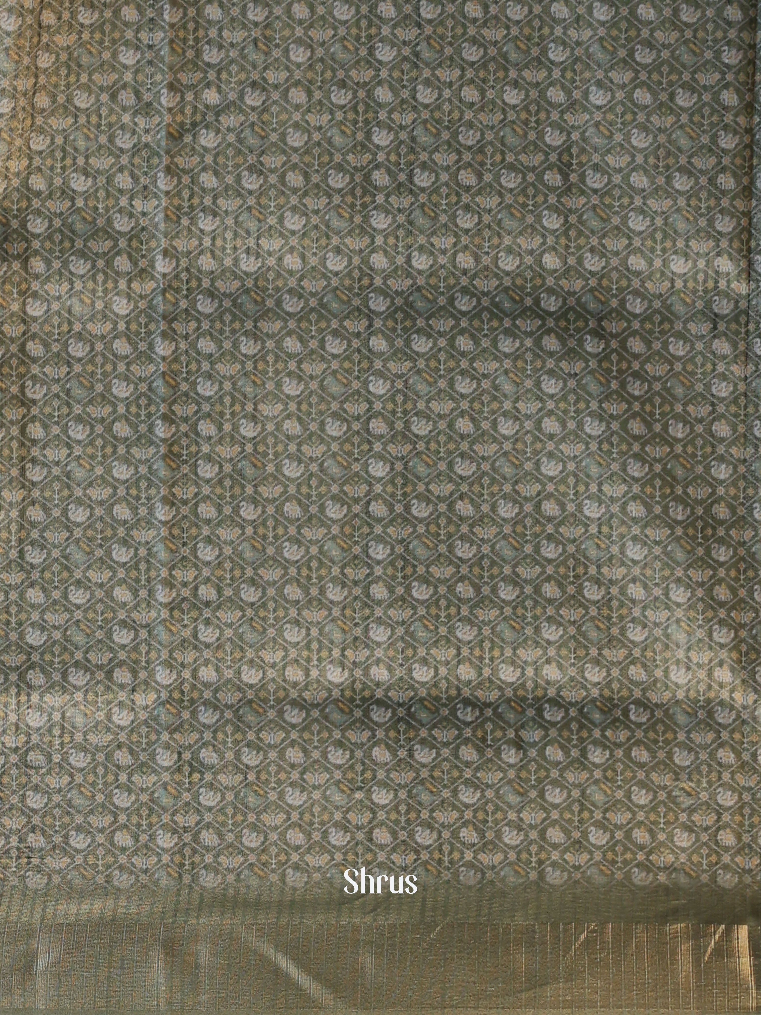 Grey - Semi Patola Saree - Shop on Shrus.com