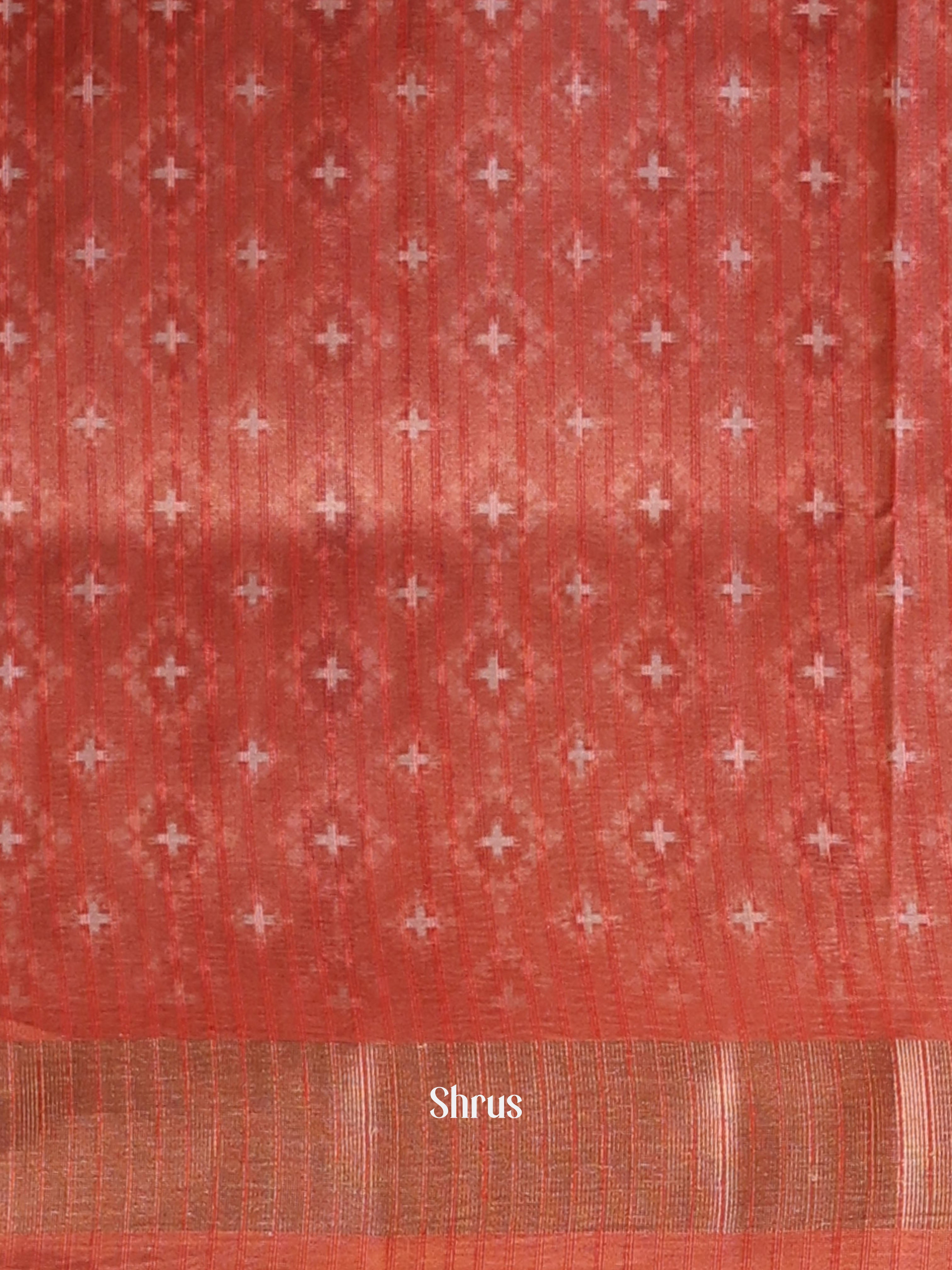 Grey & Orange - Semi patola saree - Shop on Shrus.com