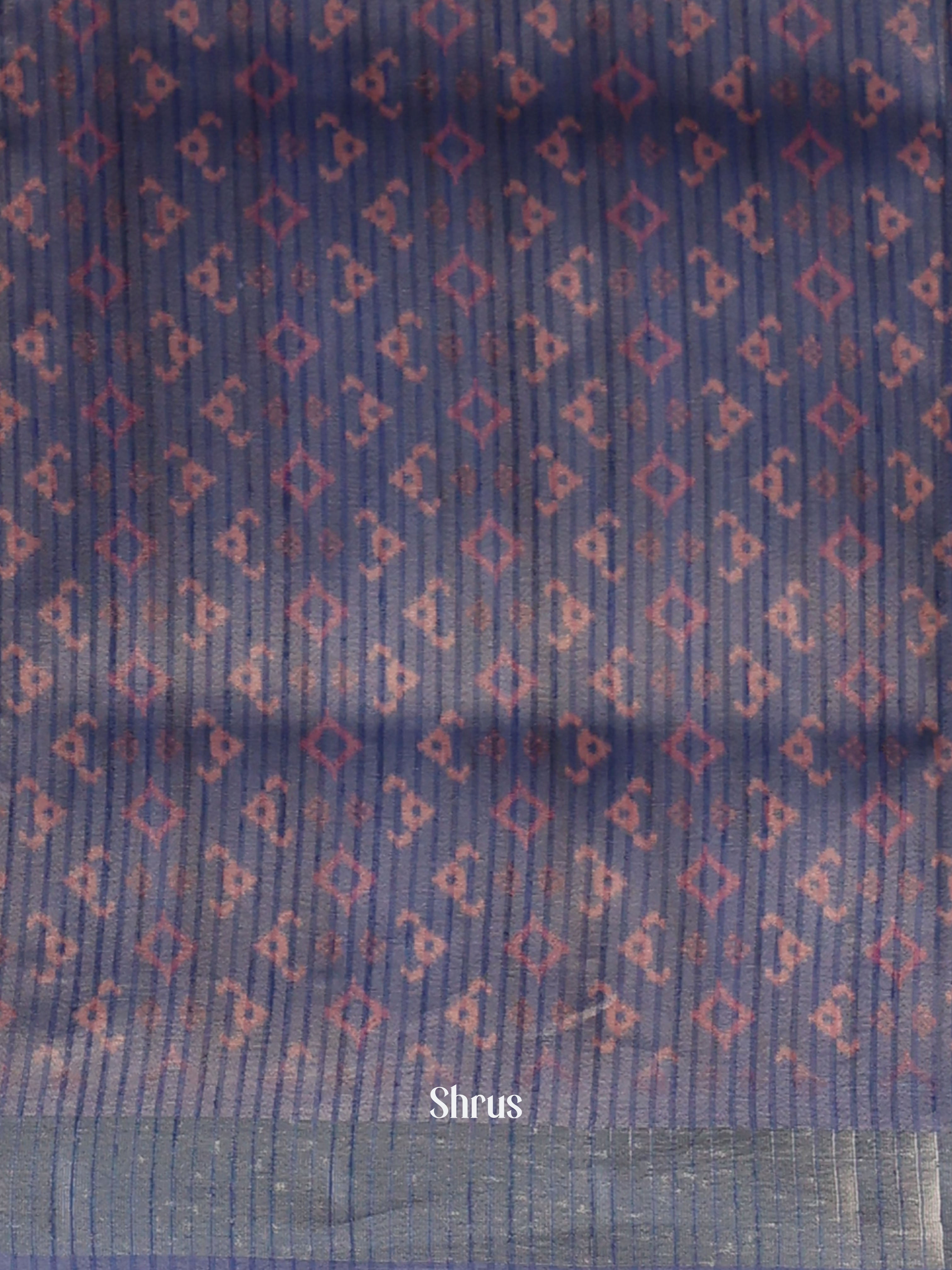 Purple - Semi Patola Saree - Shop on Shrus.com