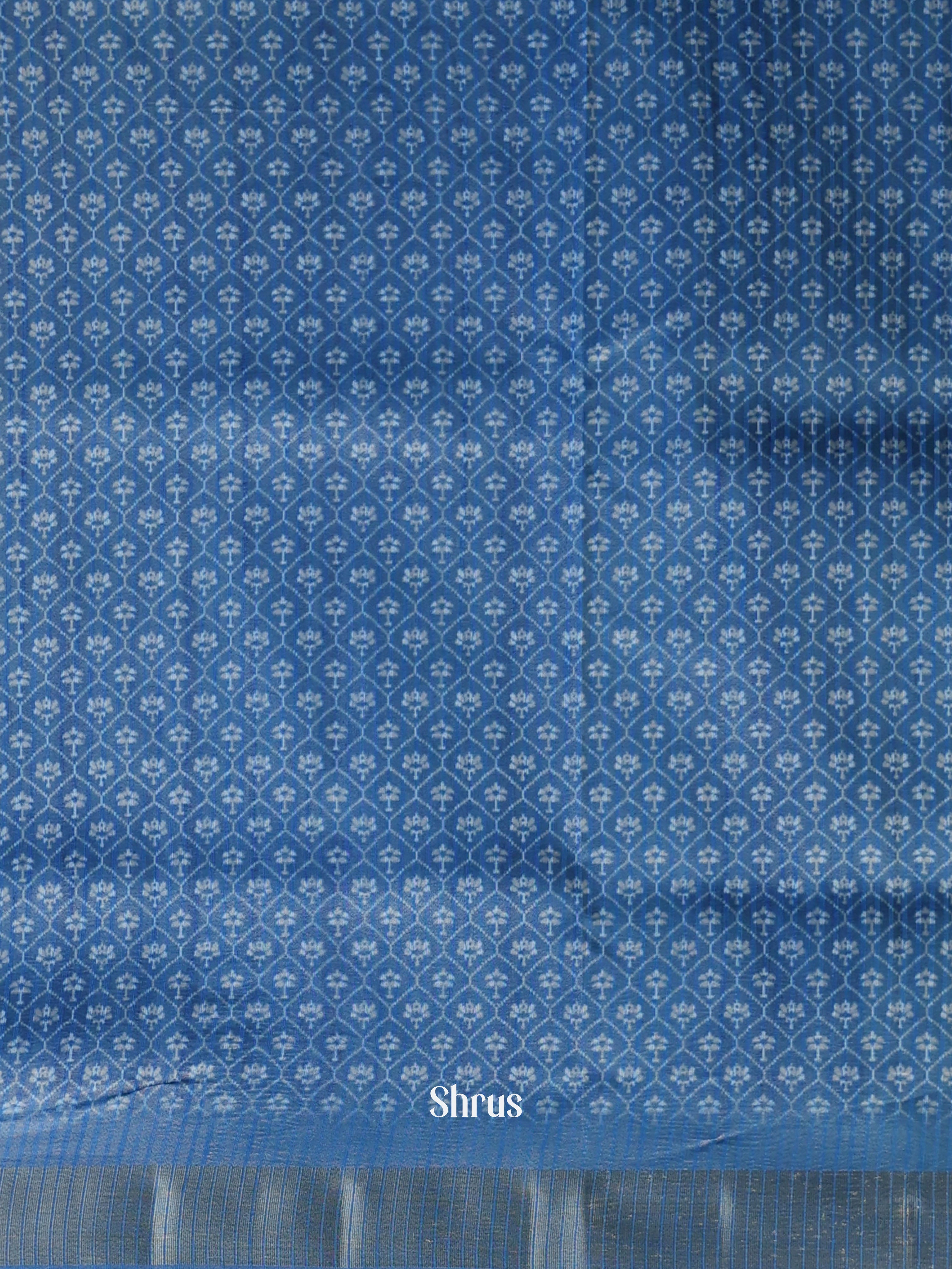 Blue - Semi Patola Saree - Shop on Shrus.com