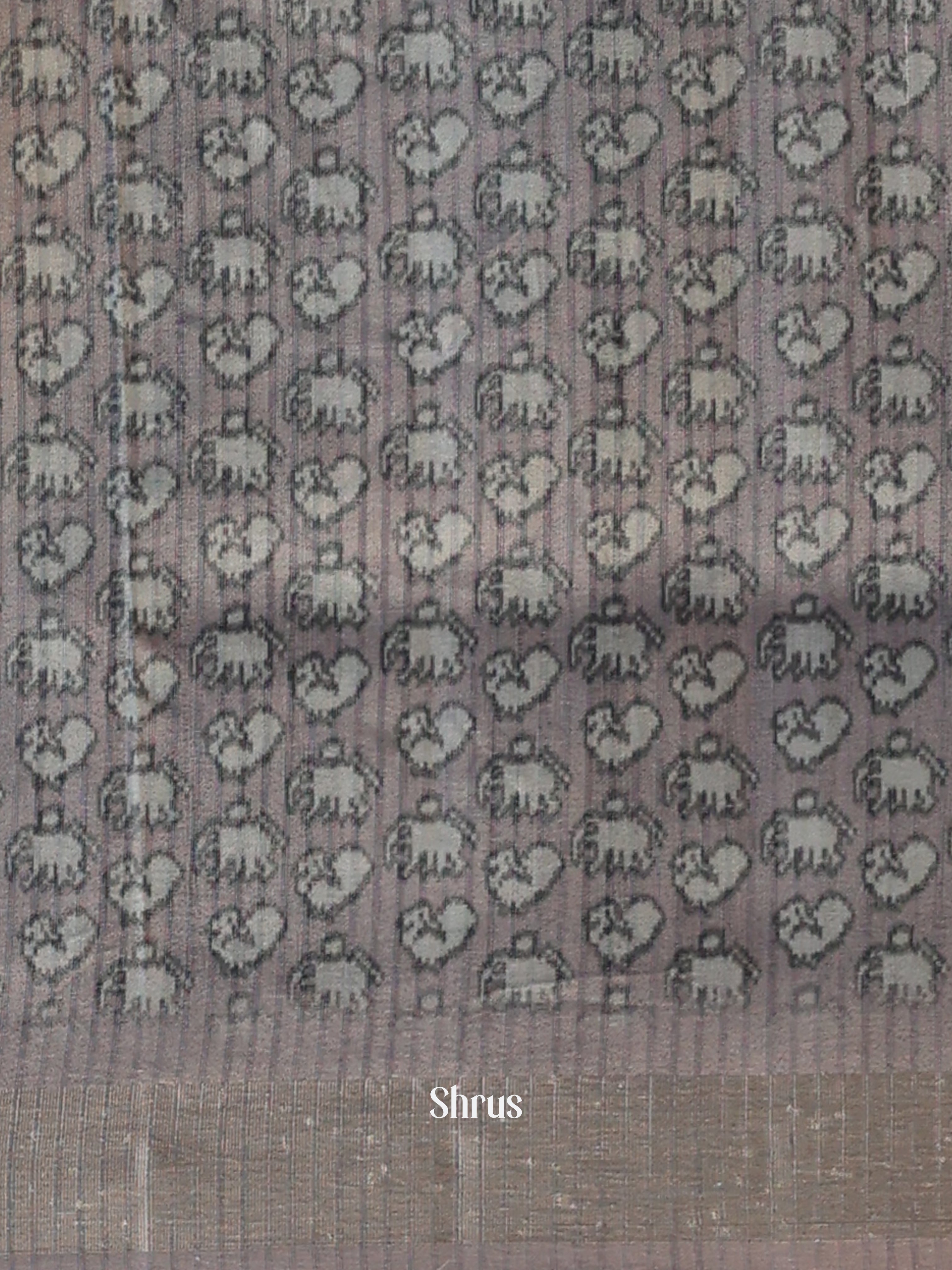 Grey - Semi Patola Saree - Shop on Shrus.com