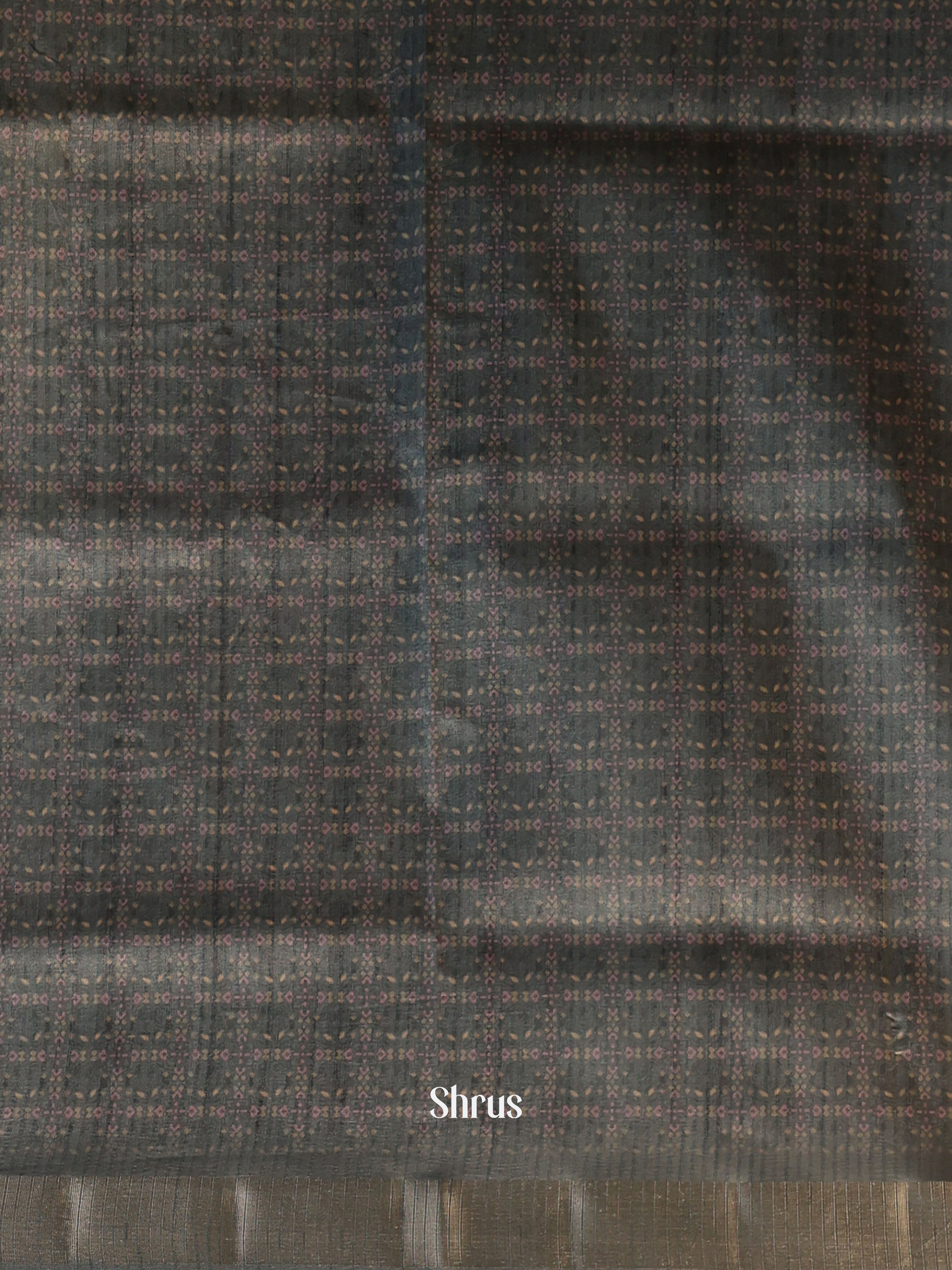 Grey - Semi Patola Saree - Shop on Shrus.com