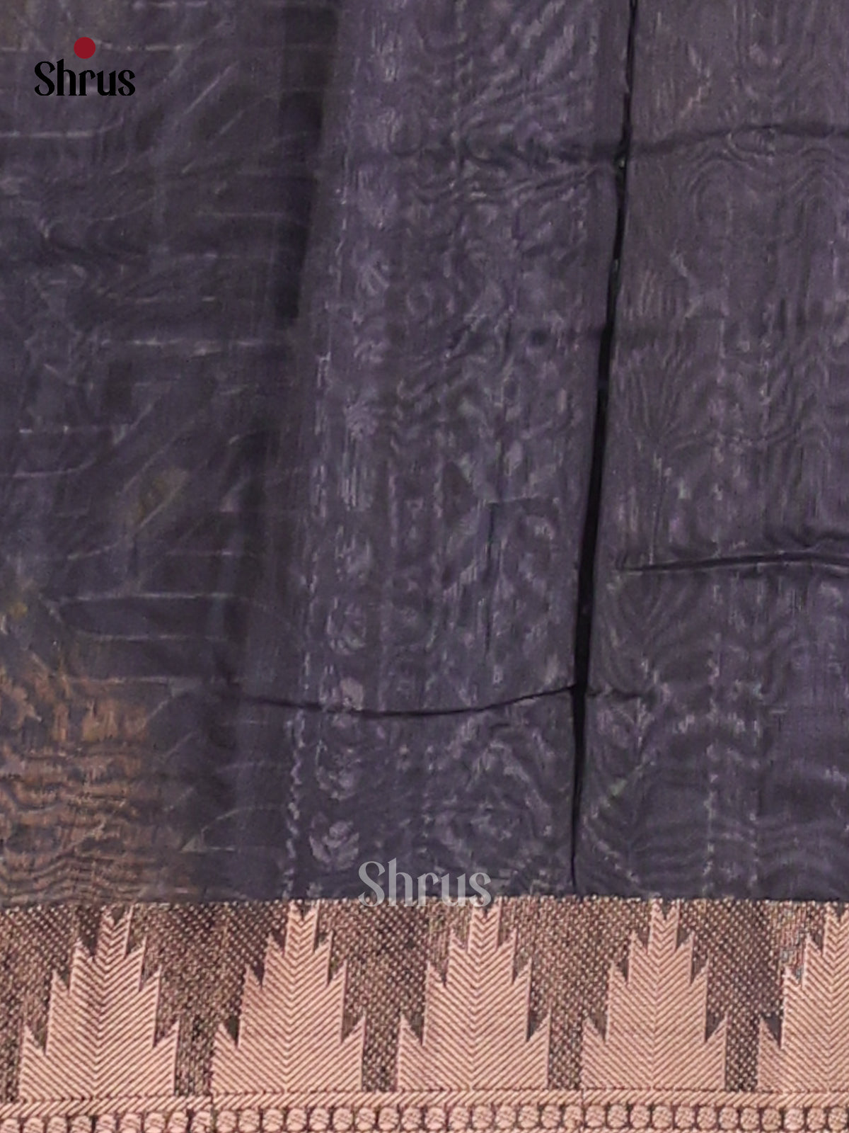 Navy Blue - Semi Chanderi - CIS23332 - Shop on Shrus.com