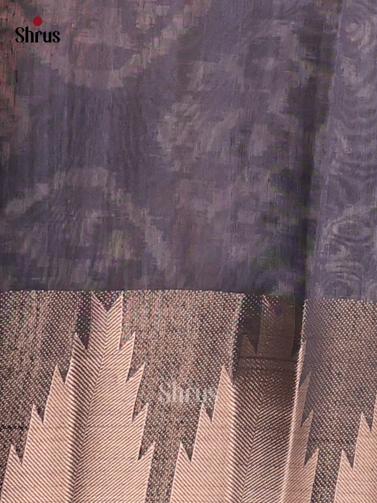 Navy Blue - Semi Chanderi - CIS23333 - Shop on Shrus.com