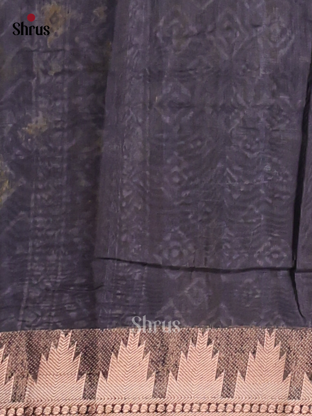 Navy Blue - Semi Chanderi - CIS23336 - Shop on Shrus.com
