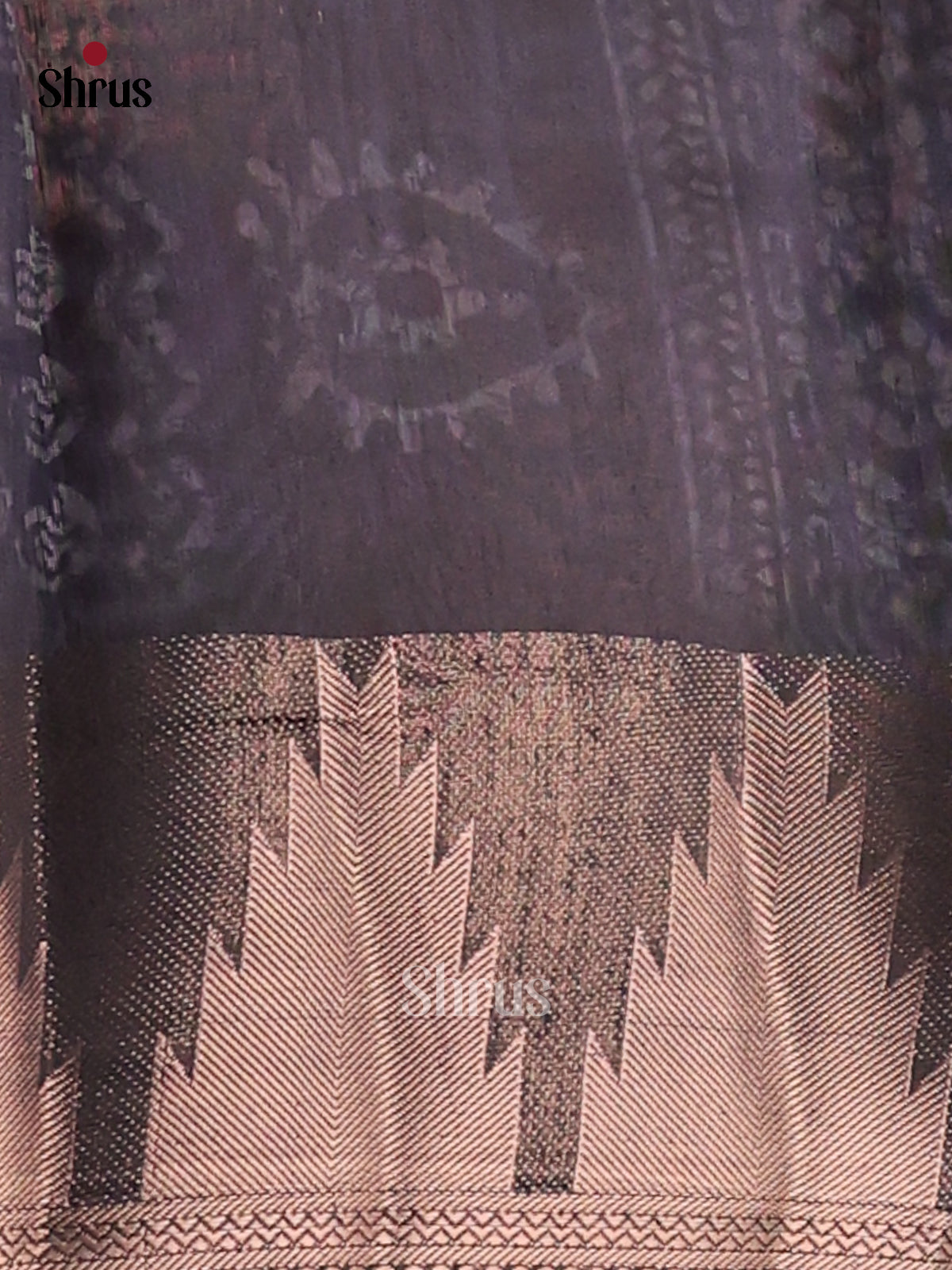 Navy Blue - Semi Chanderi - CIS23337 - Shop on Shrus.com