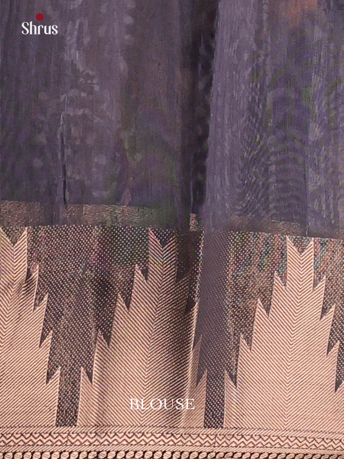 Navy Blue - Semi Chanderi - CIS23339 - Shop on Shrus.com