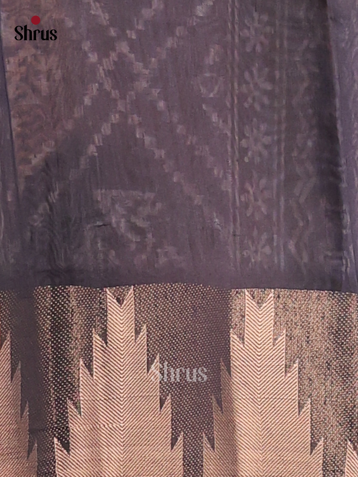 Navy Blue - Semi Chanderi - CIS23341 - Shop on Shrus.com