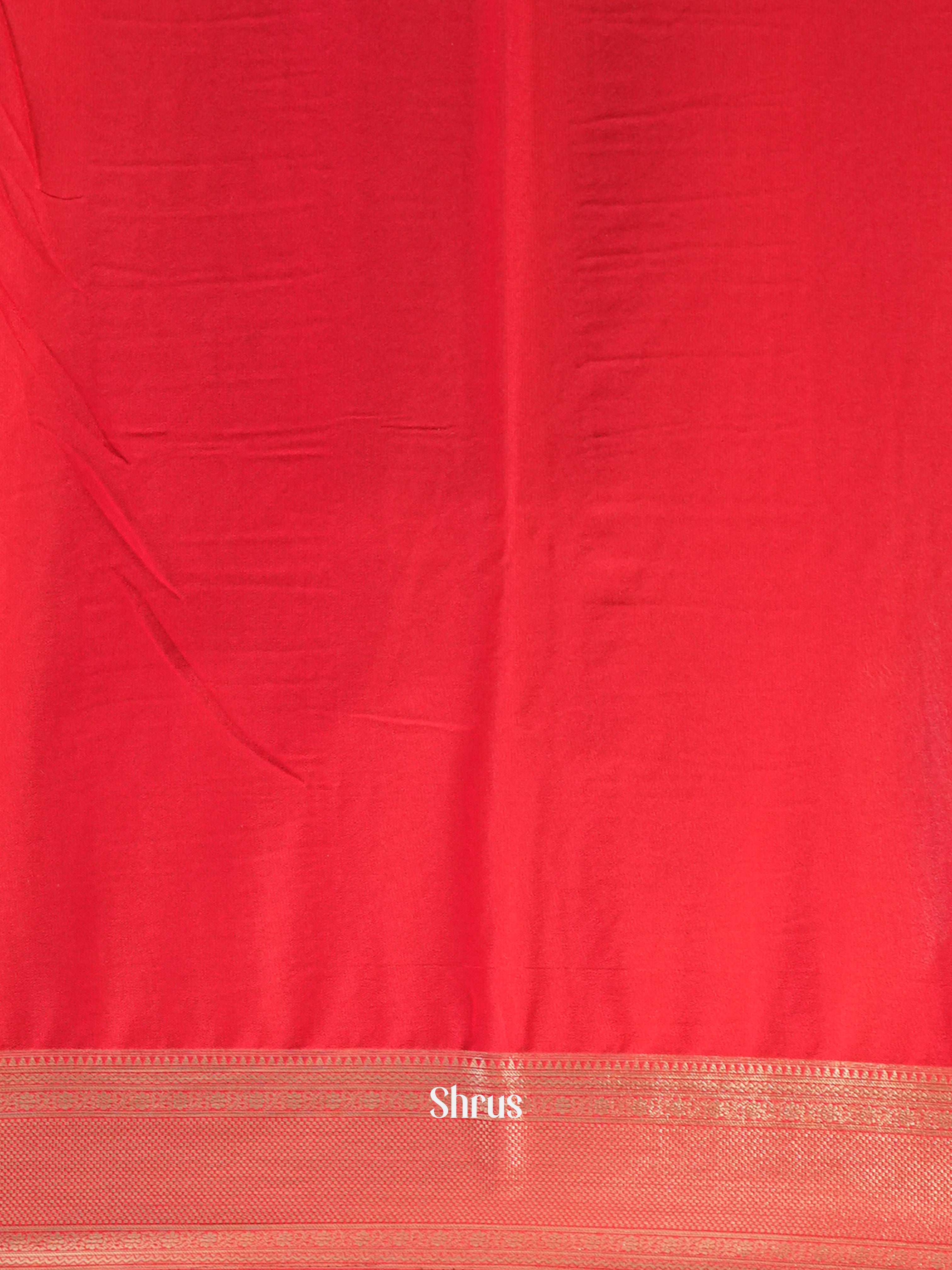 Purple & Red - Mysoresilk-halfpure Saree - Shop on Shrus.com