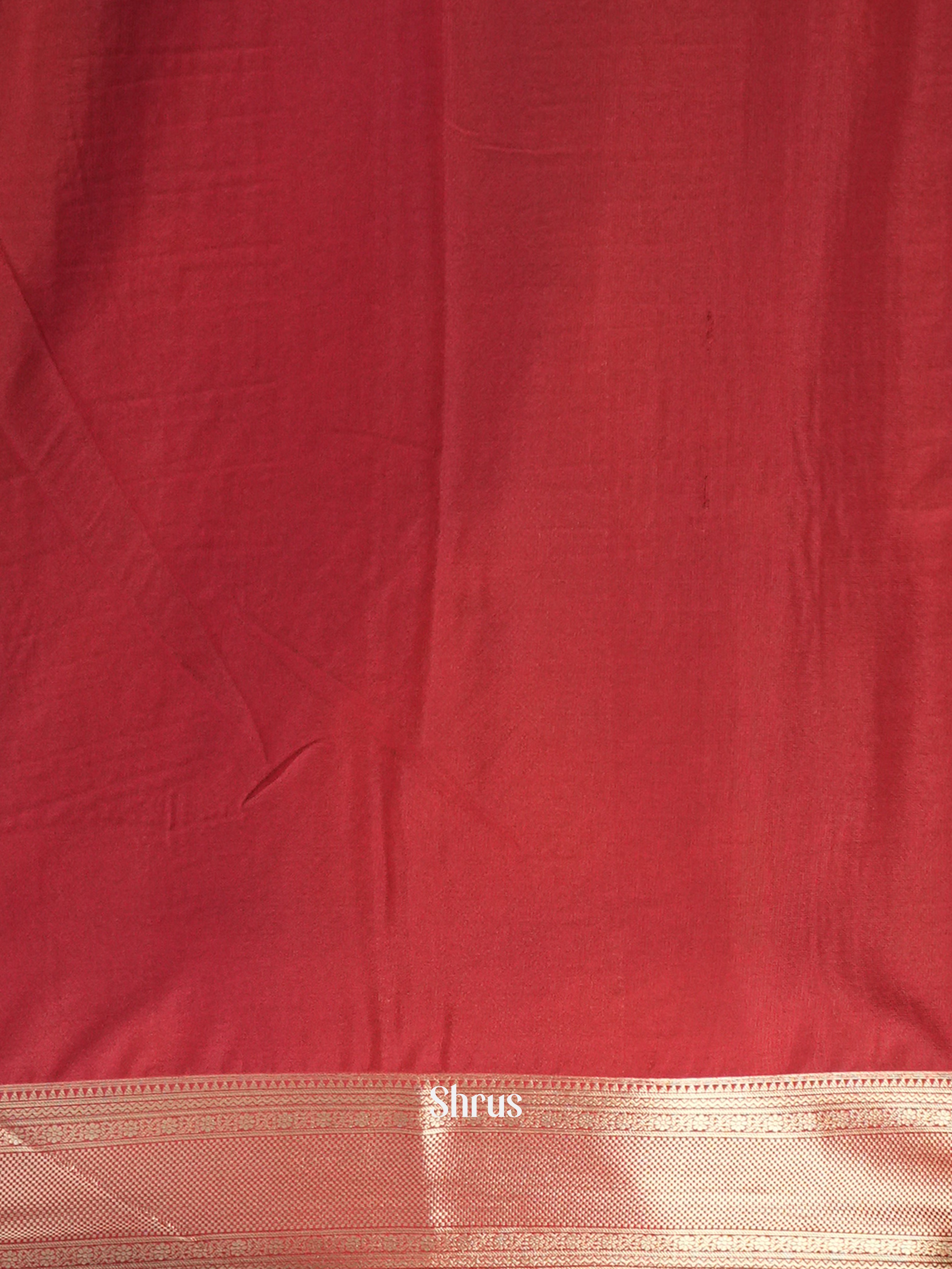 Orange & Maroon - Mysoresilk-halfpure Saree - Shop on Shrus.com