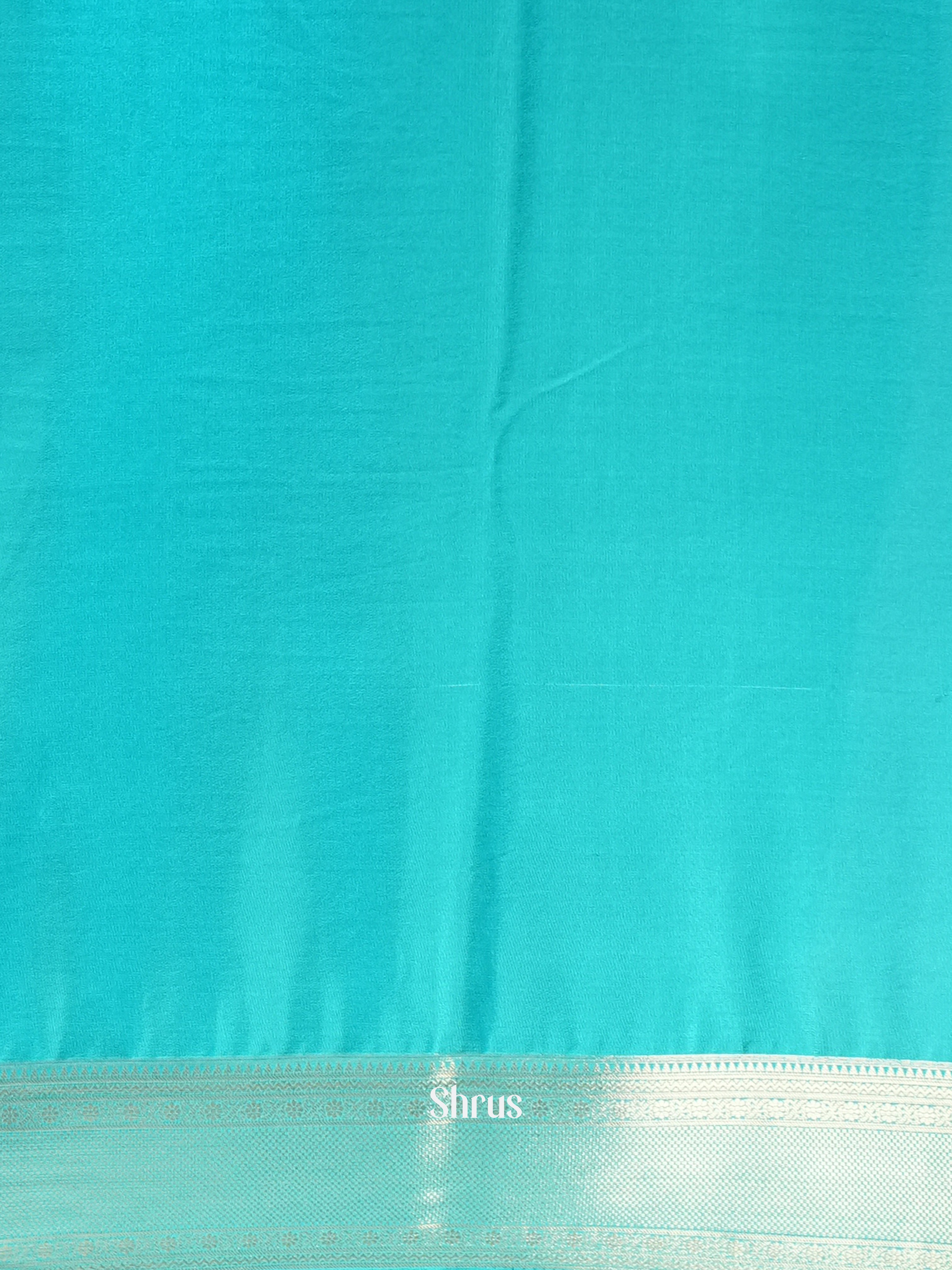 Cream & Blue - Mysoresilk-halfpure Saree - Shop on Shrus.com
