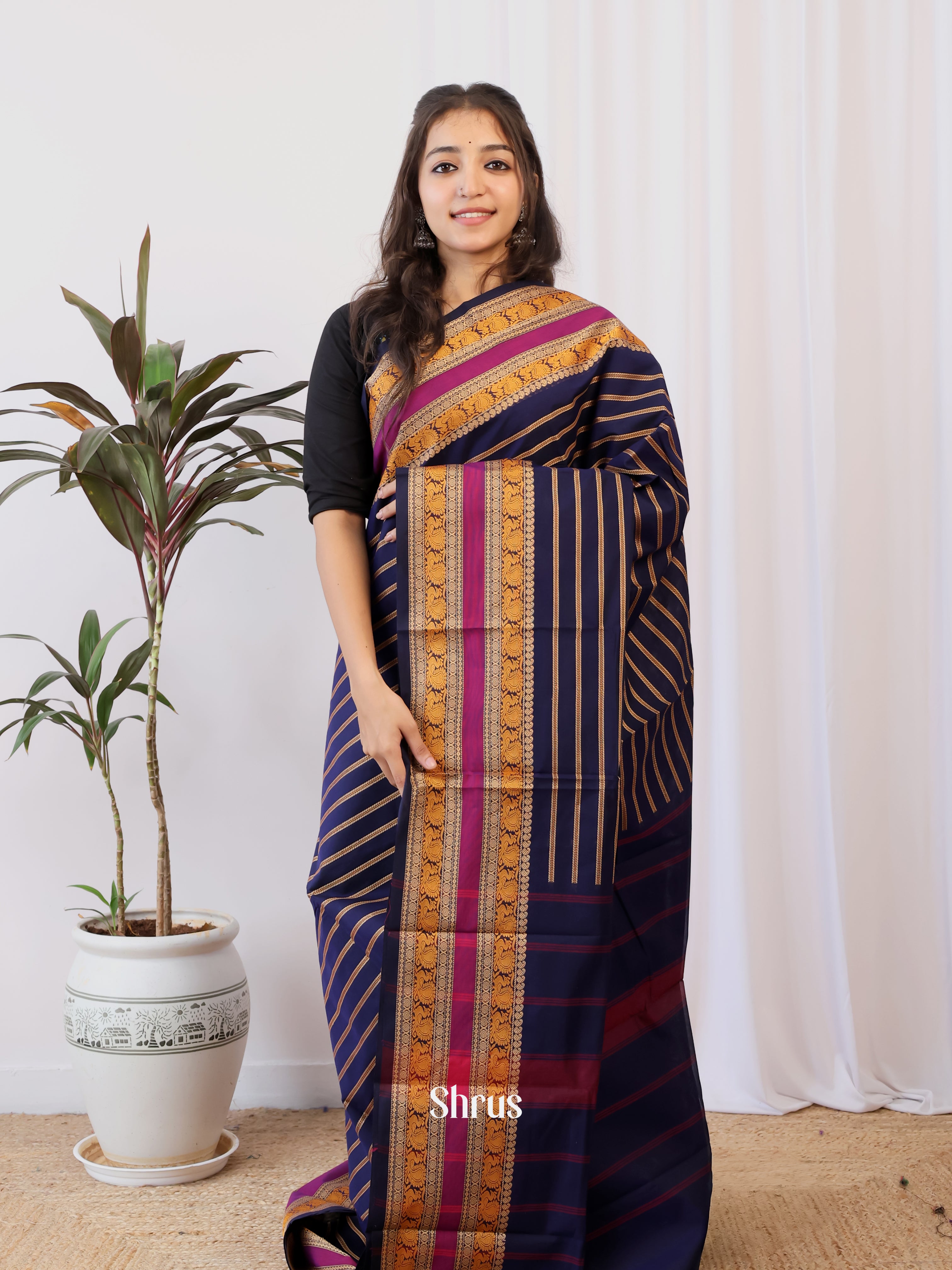 CIS24027 - Chettinad Cotton Saree - Shop on Shrus.com