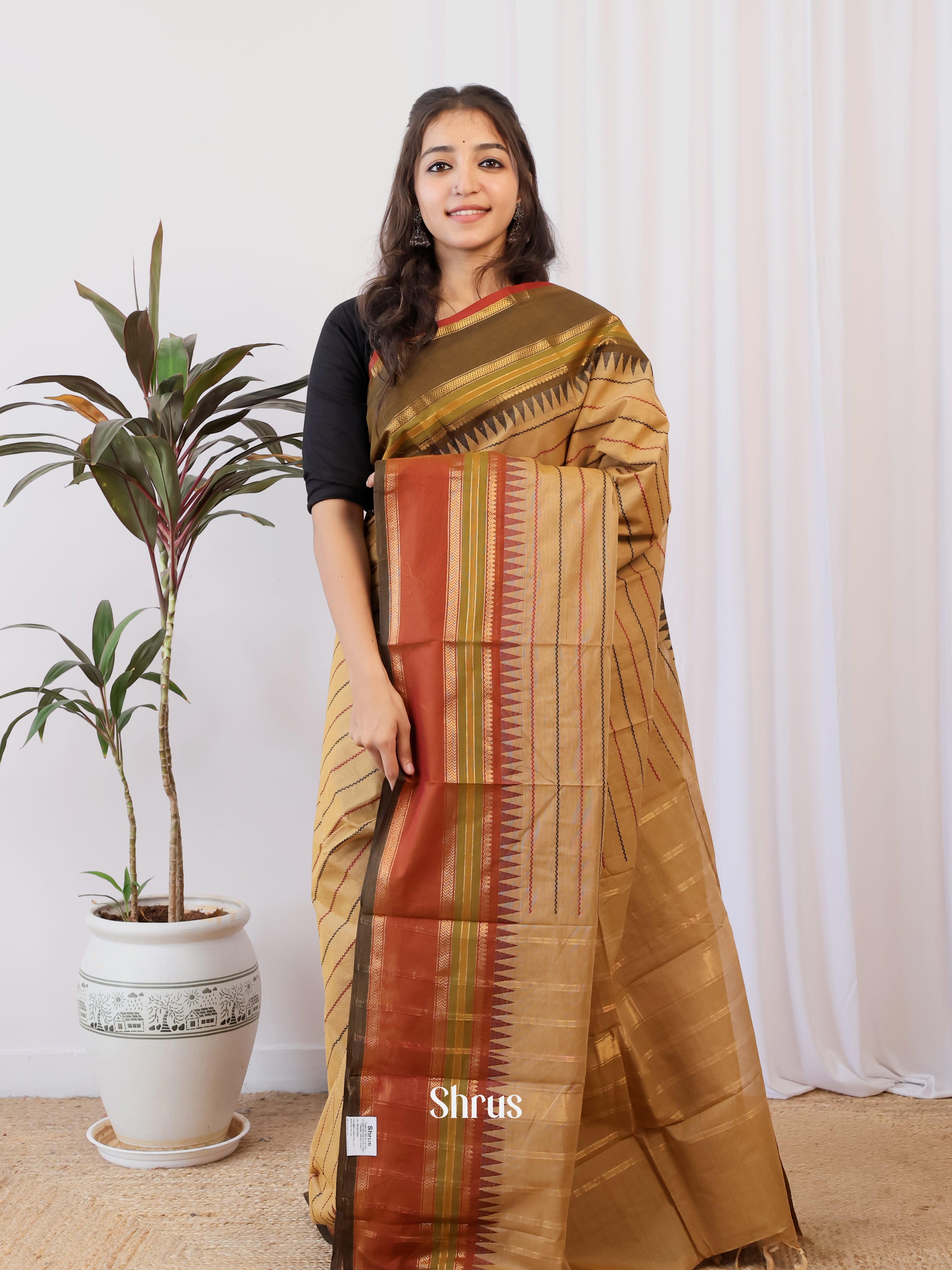 CIS24033 - Chettinad Cotton Saree - Shop on Shrus.com
