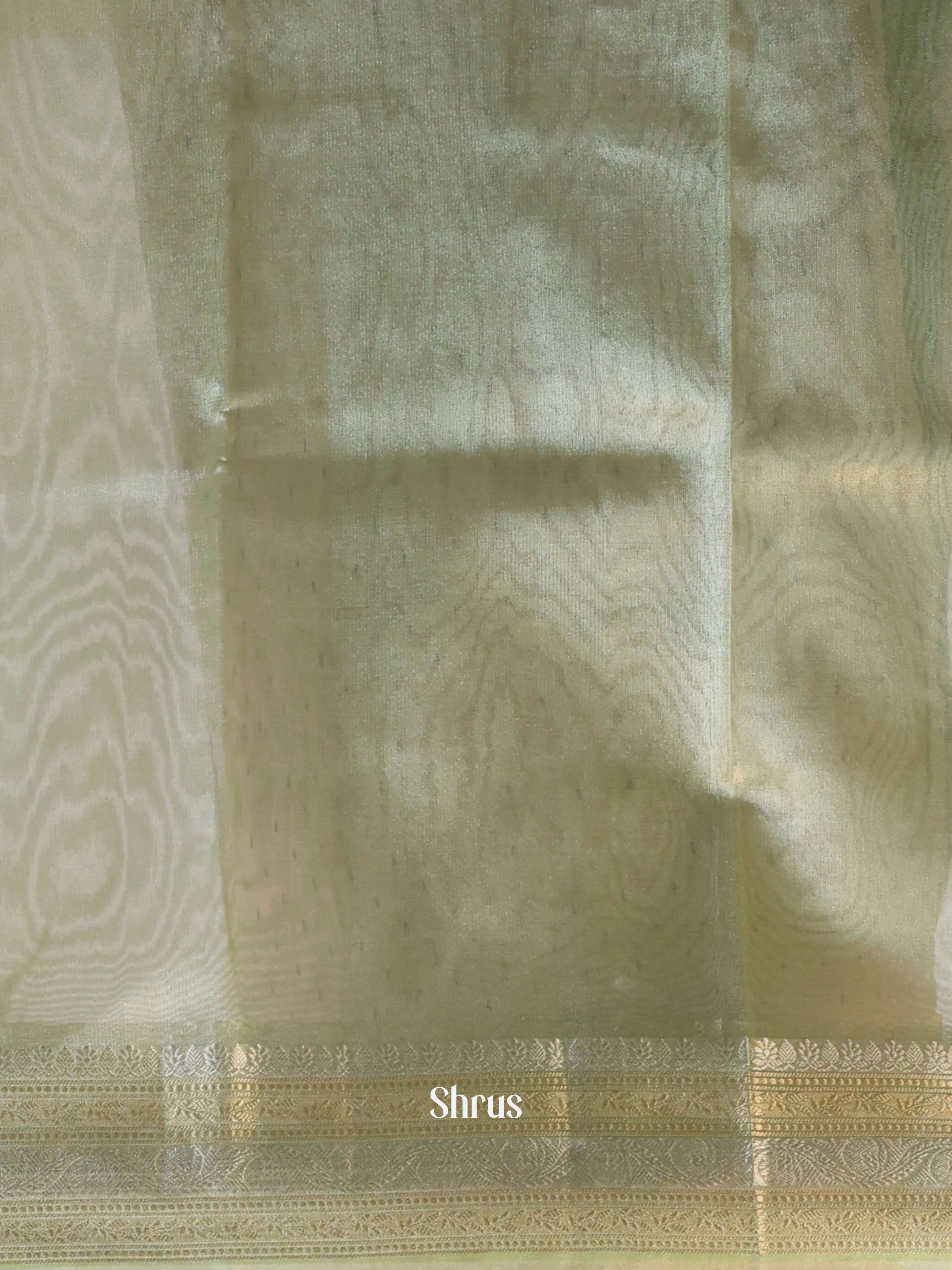 Pastel Green - Semi Tissue Saree - Shop on Shrus.com