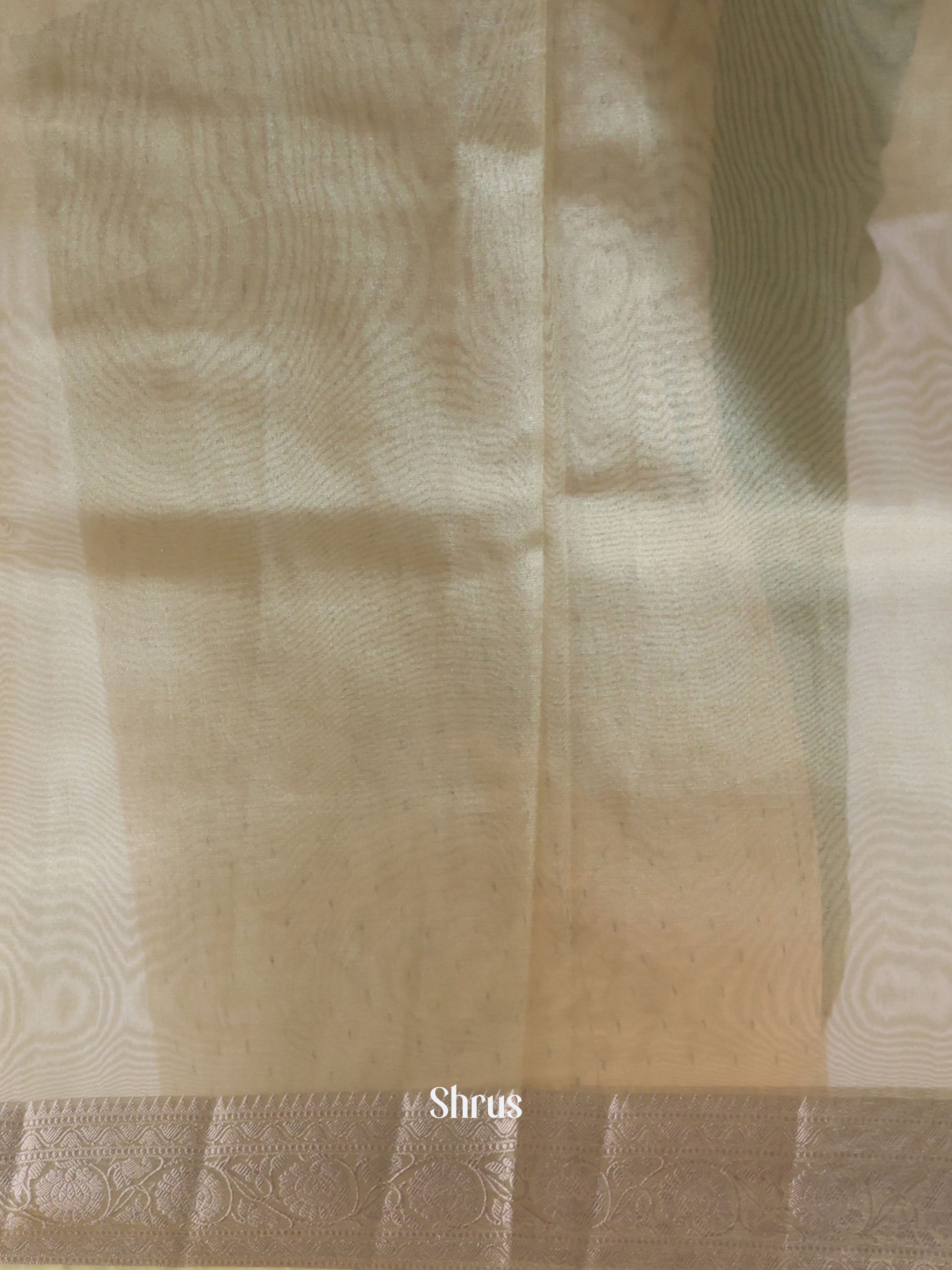Green - Semi Tissue Saree - Shop on Shrus.com