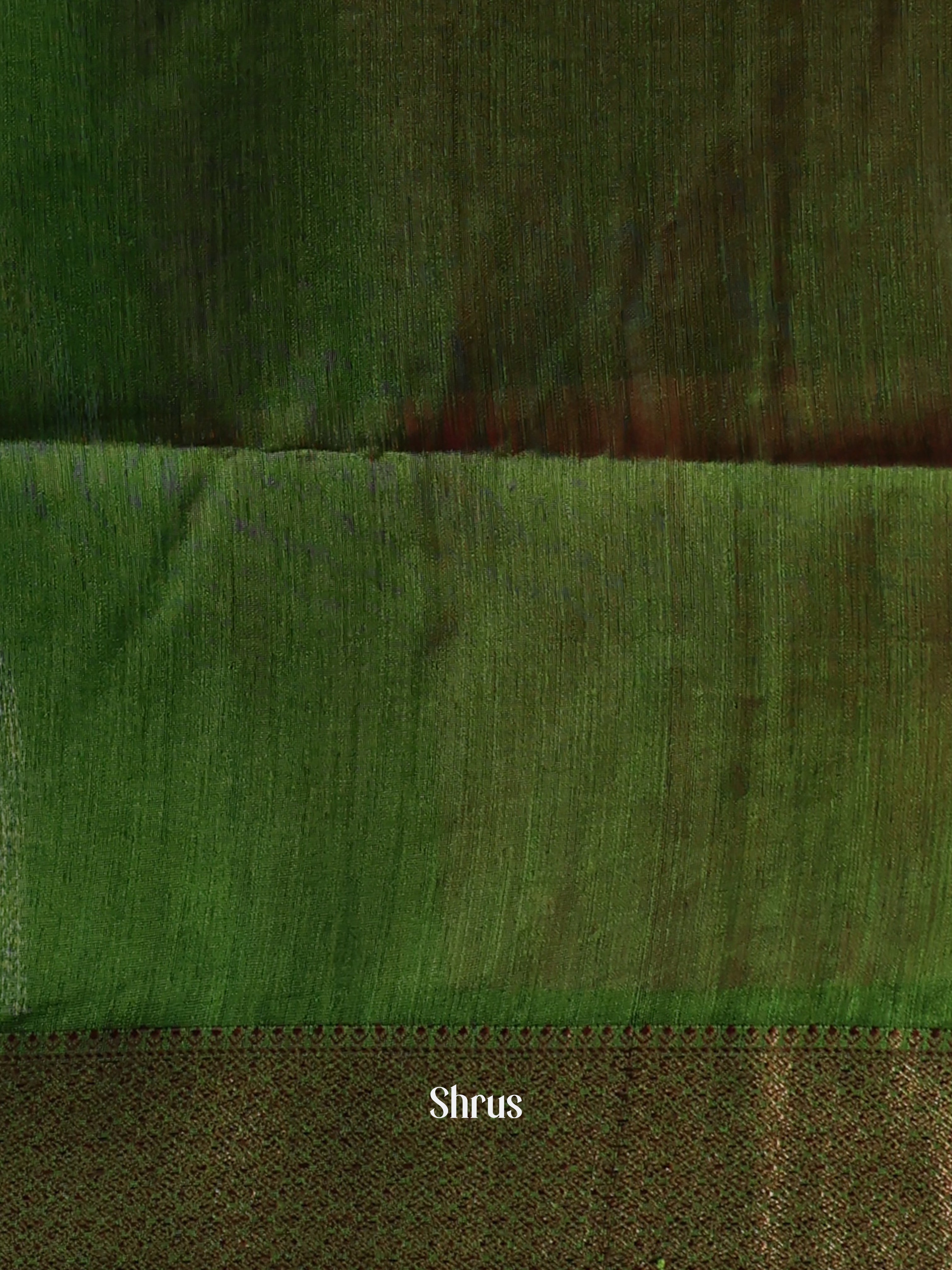 Red & Green - Semi Jute Saree - Shop on Shrus.com
