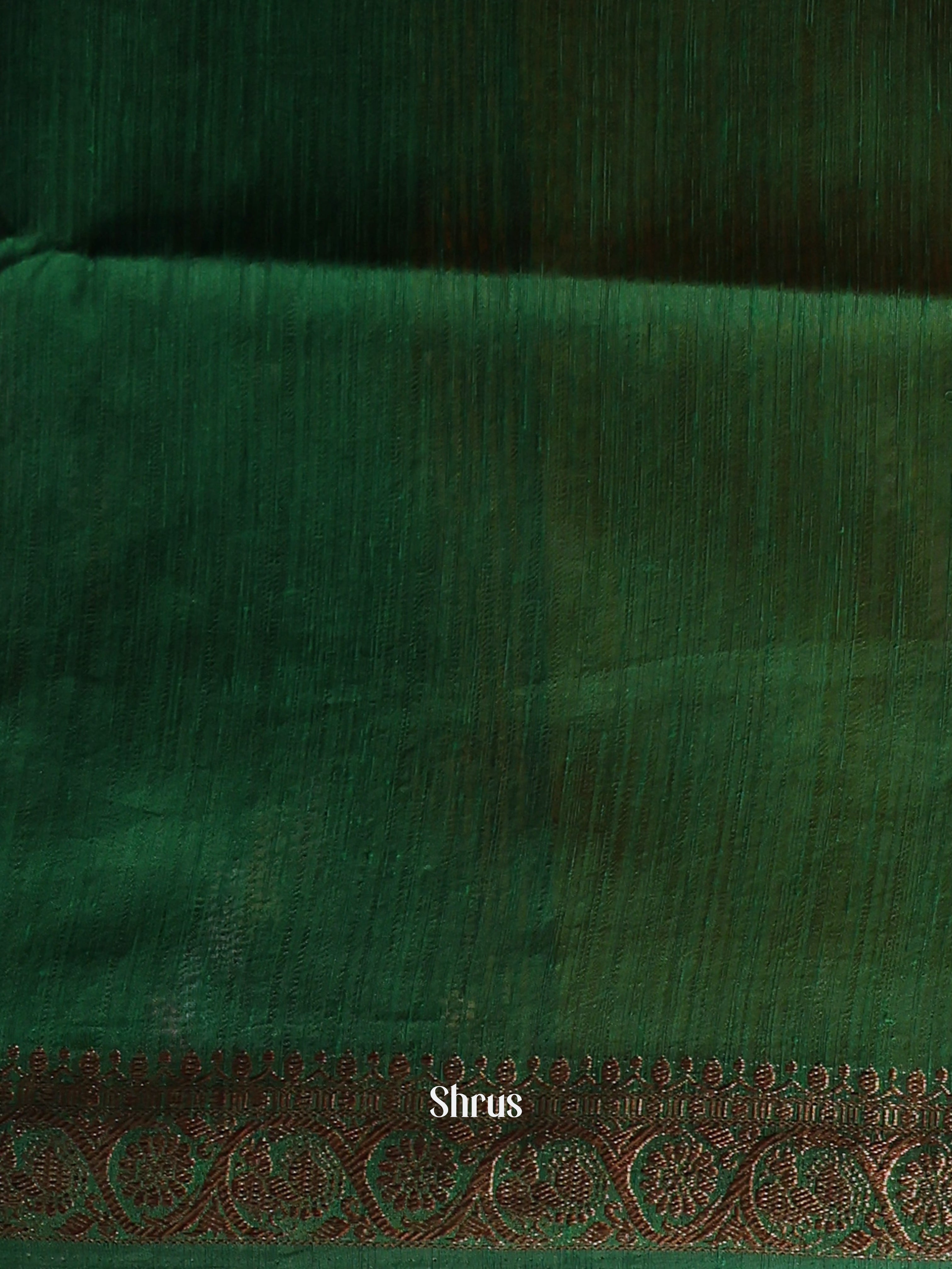Mustard & Green- Semi Jute Saree - Shop on Shrus.com