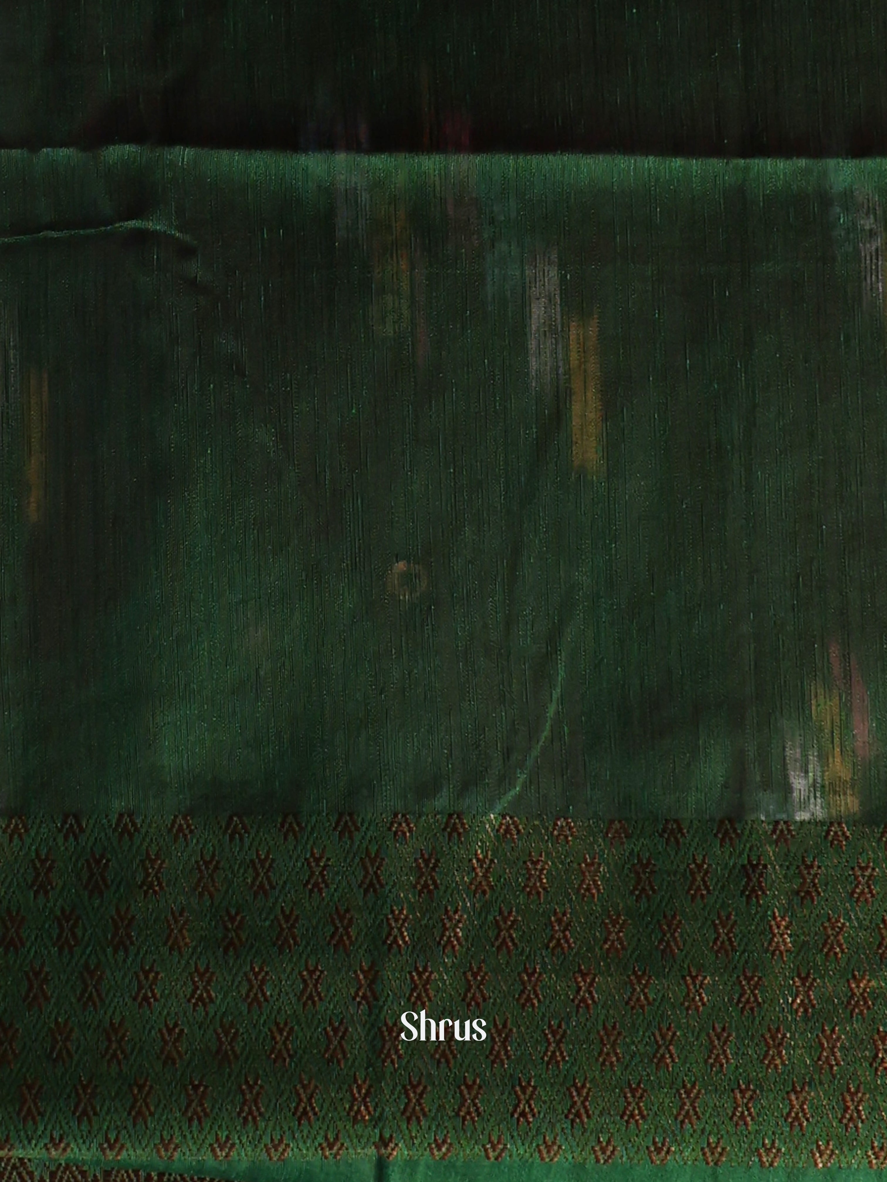 Maroon & Green - Semi Jute Saree - Shop on Shrus.com