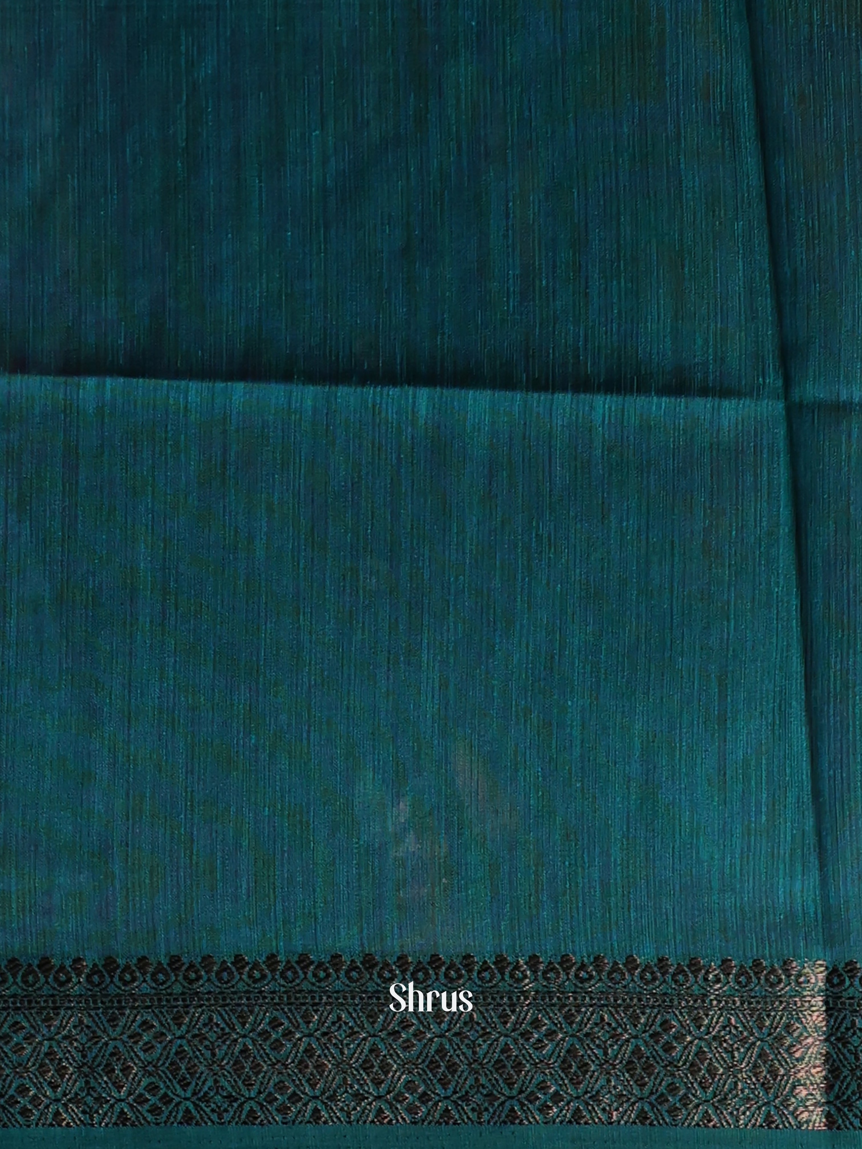 Maroon & Blue - Semi Jute Saree - Shop on Shrus.com