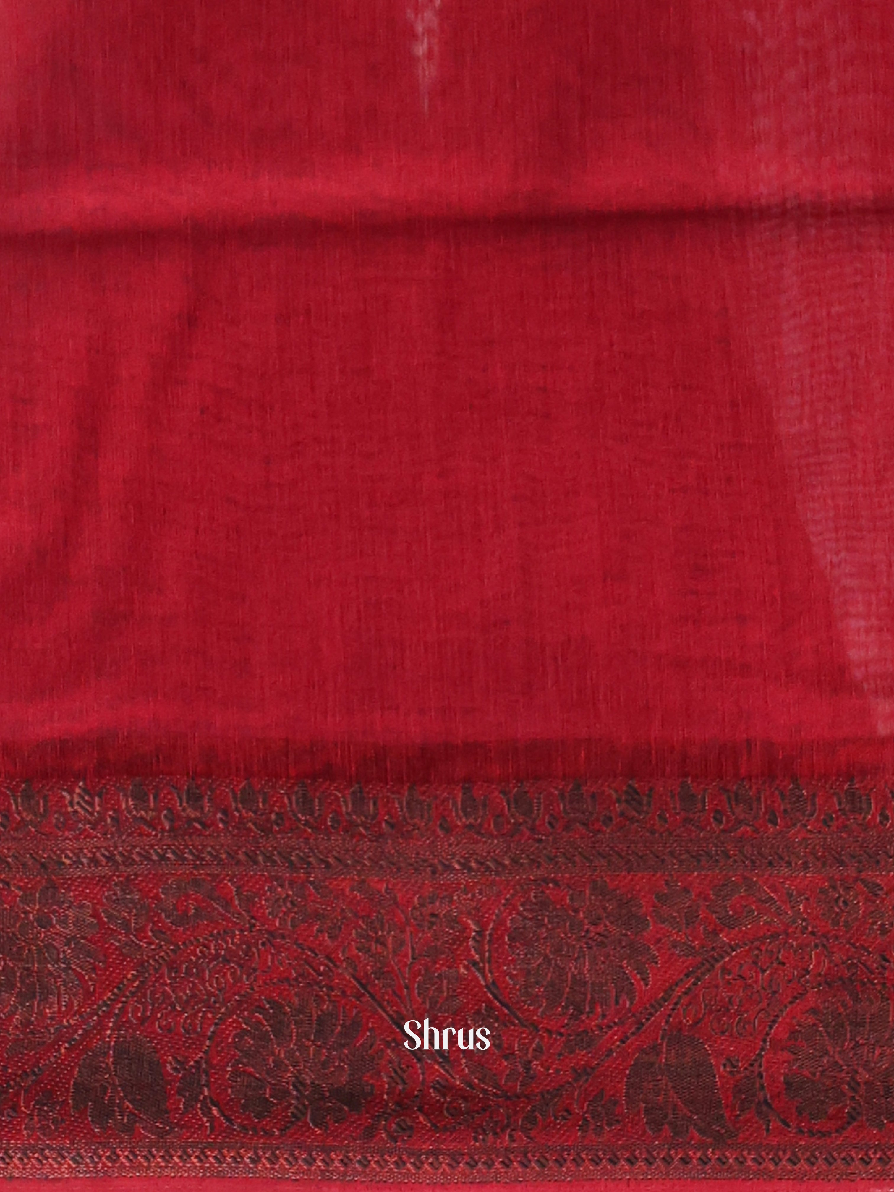 Purple & Maroon - Semi Jute Saree - Shop on Shrus.com