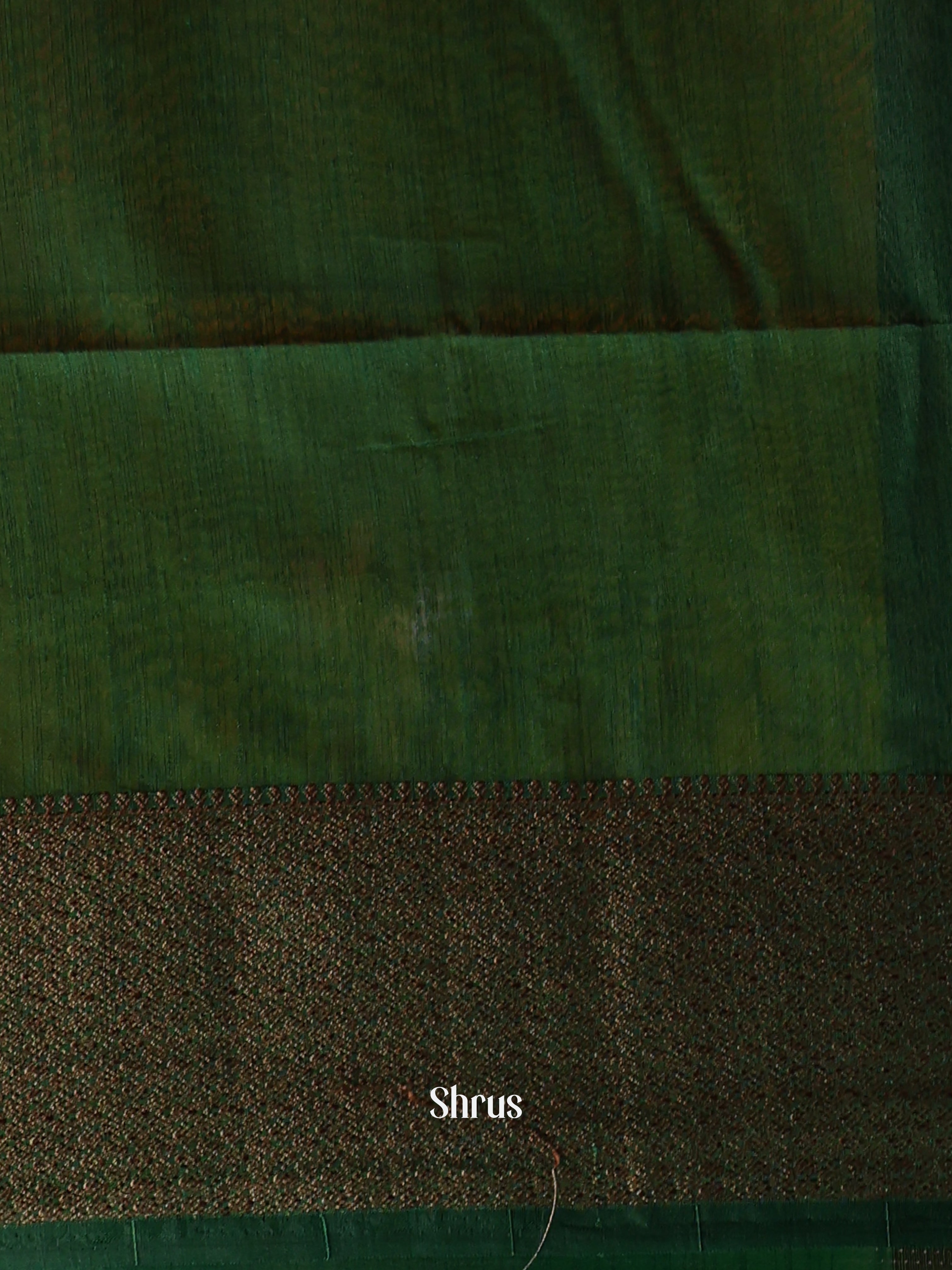 mustard & Green - Semi Jute Saree - Shop on Shrus.com