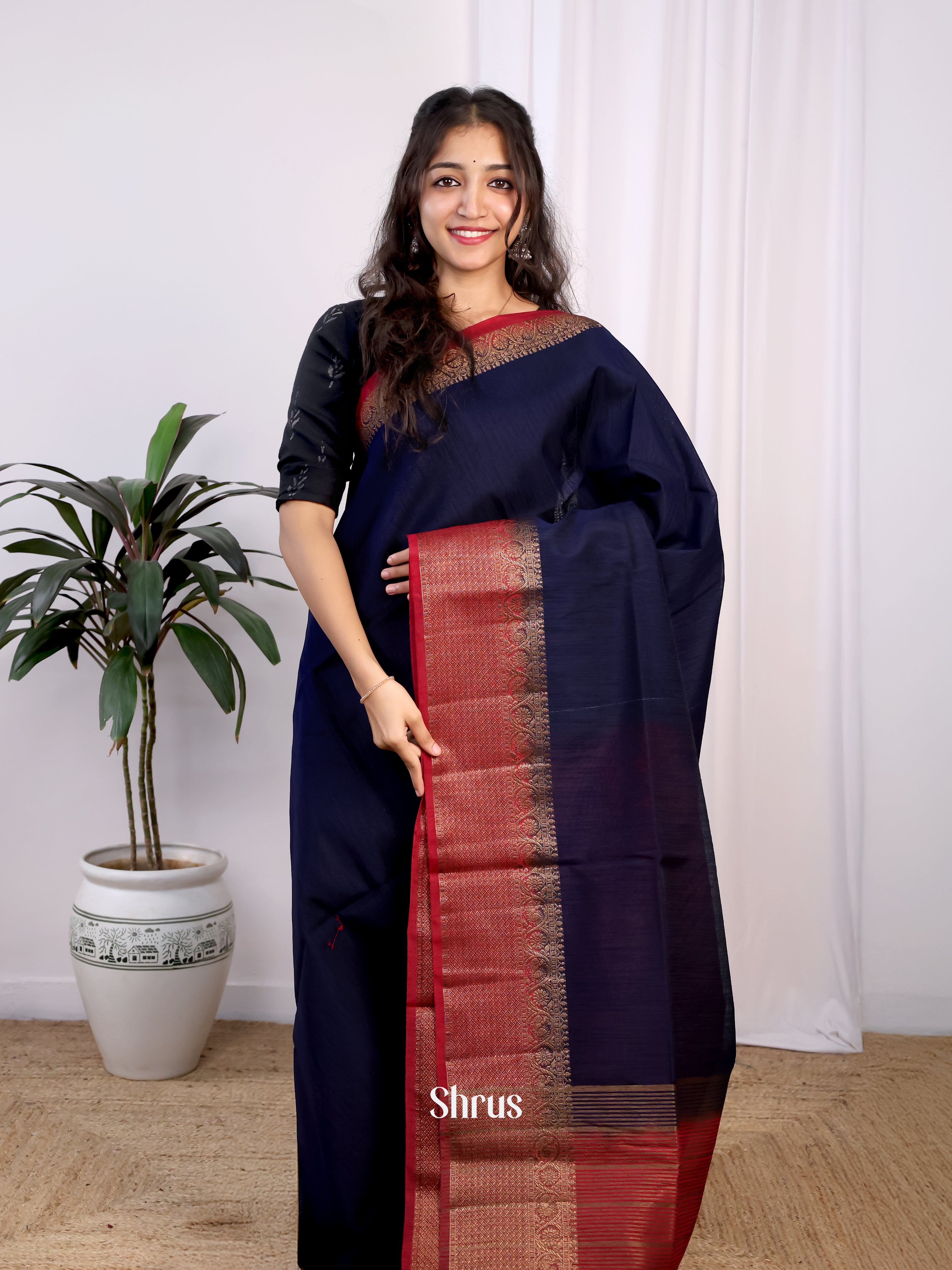 CIS24086 - Semi Jute Saree - Shop on Shrus.com