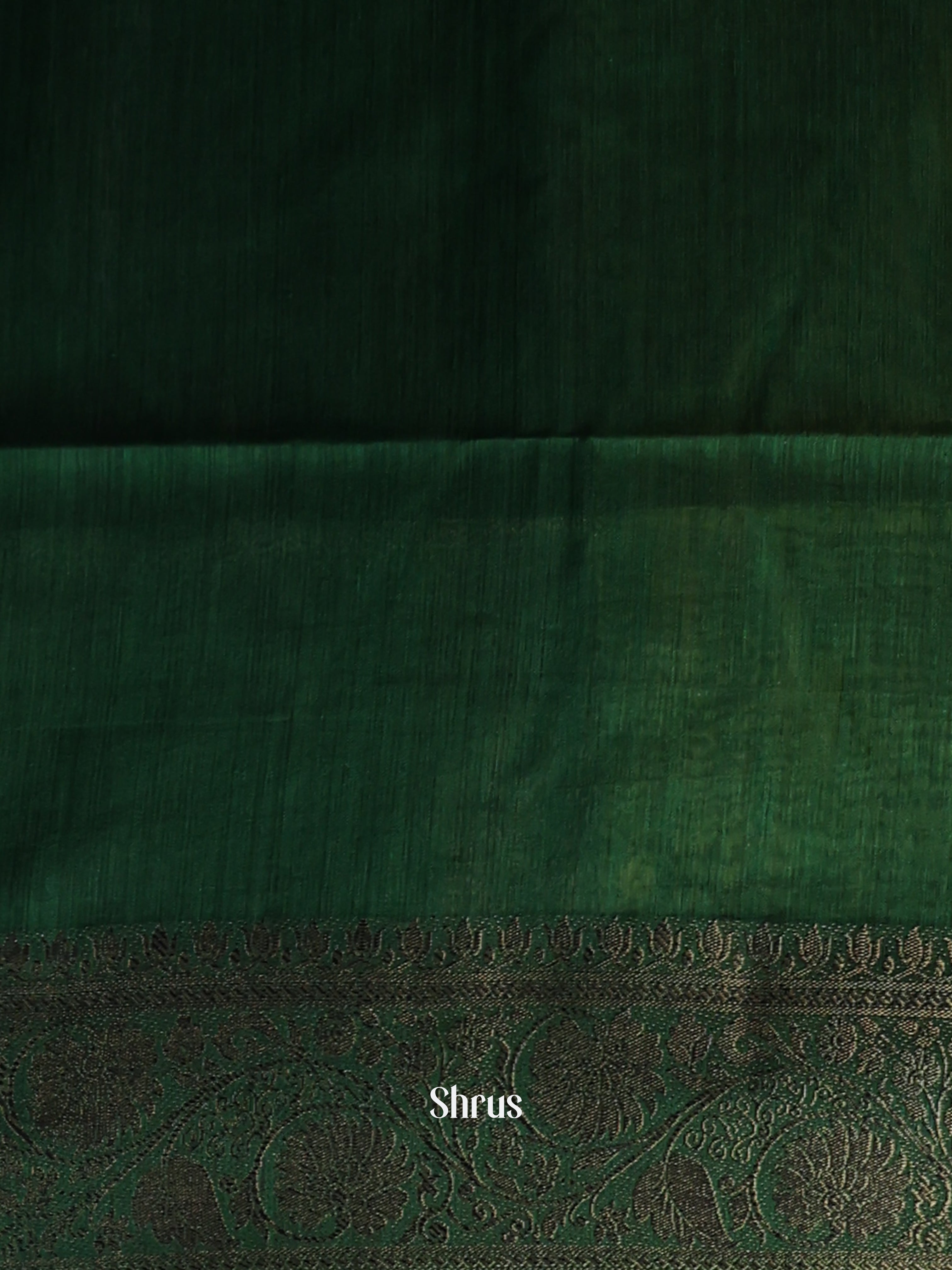 Lite Green & Green - Semi Jute Saree - Shop on Shrus.com