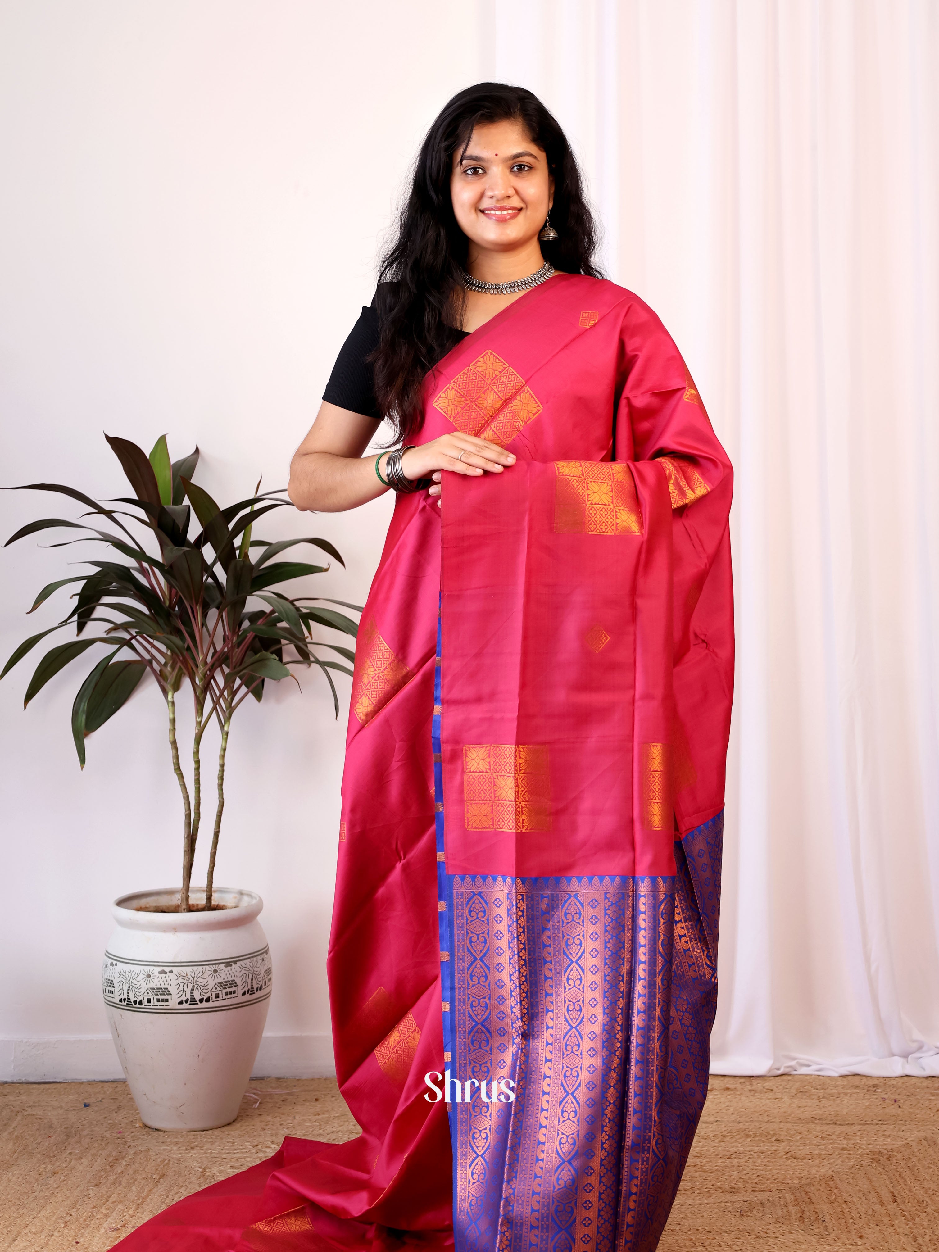 CIS24121 - Semi Softsilk Saree - Shop on Shrus.com