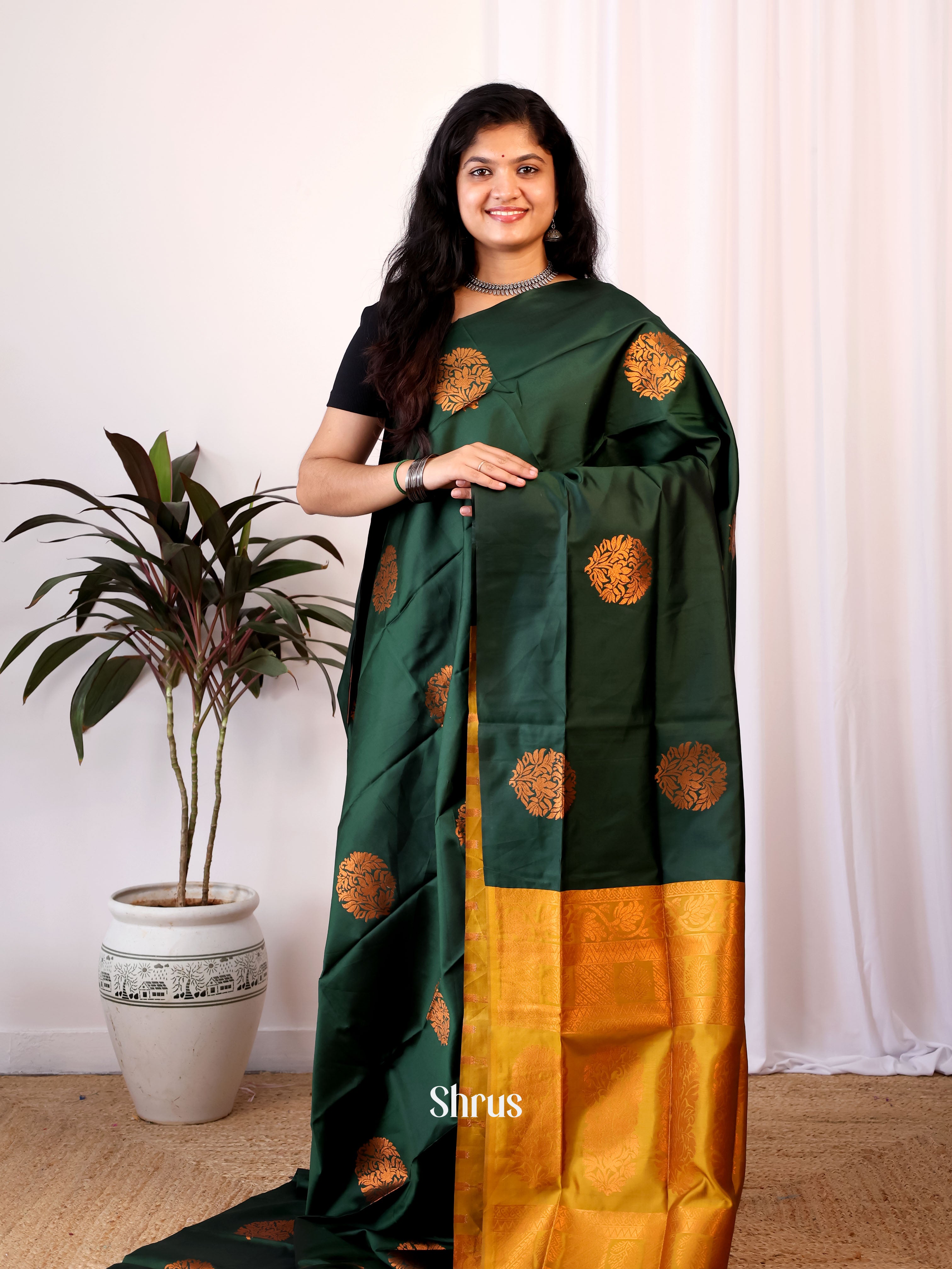 CIS24125 - Semi Softsilk Saree - Shop on Shrus.com