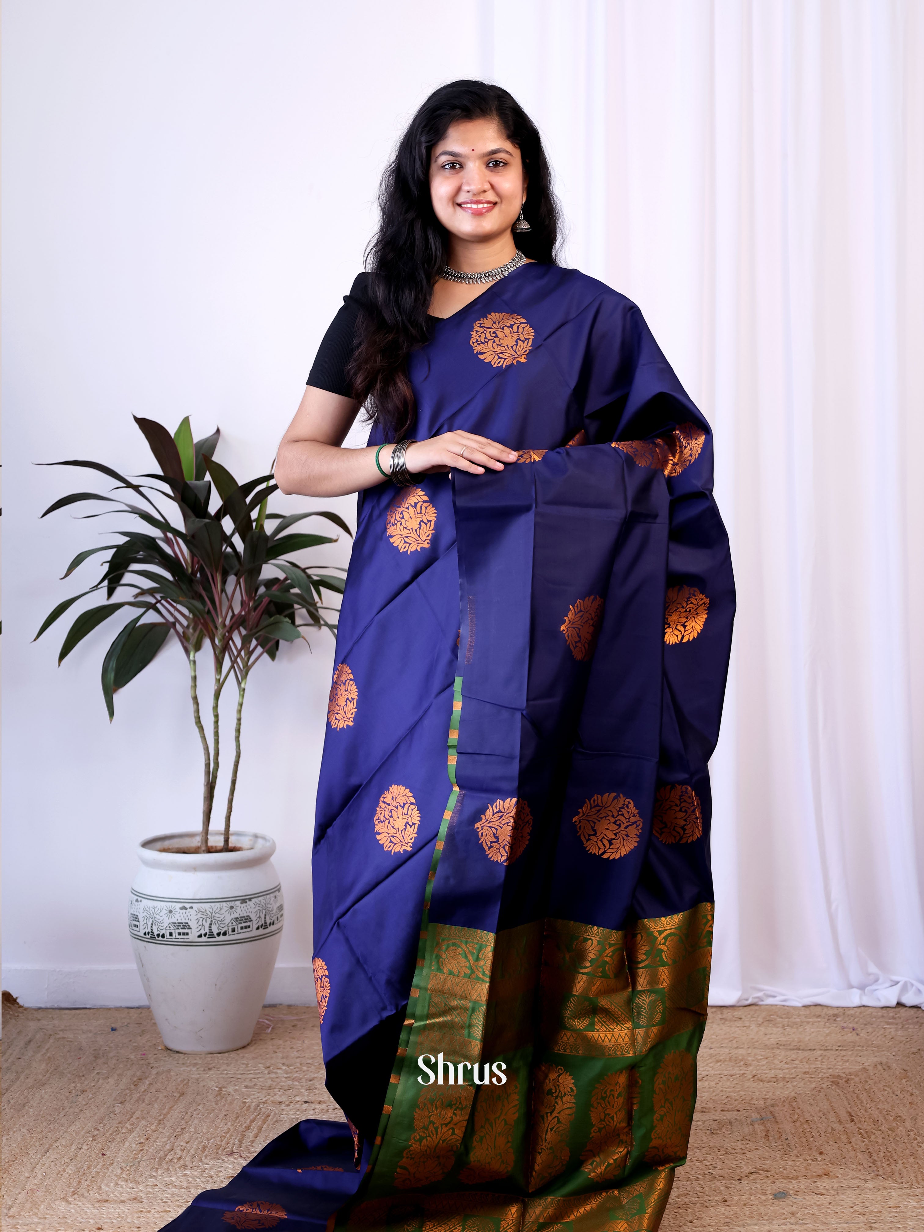 CIS24126 - Semi Softsilk Saree - Shop on Shrus.com