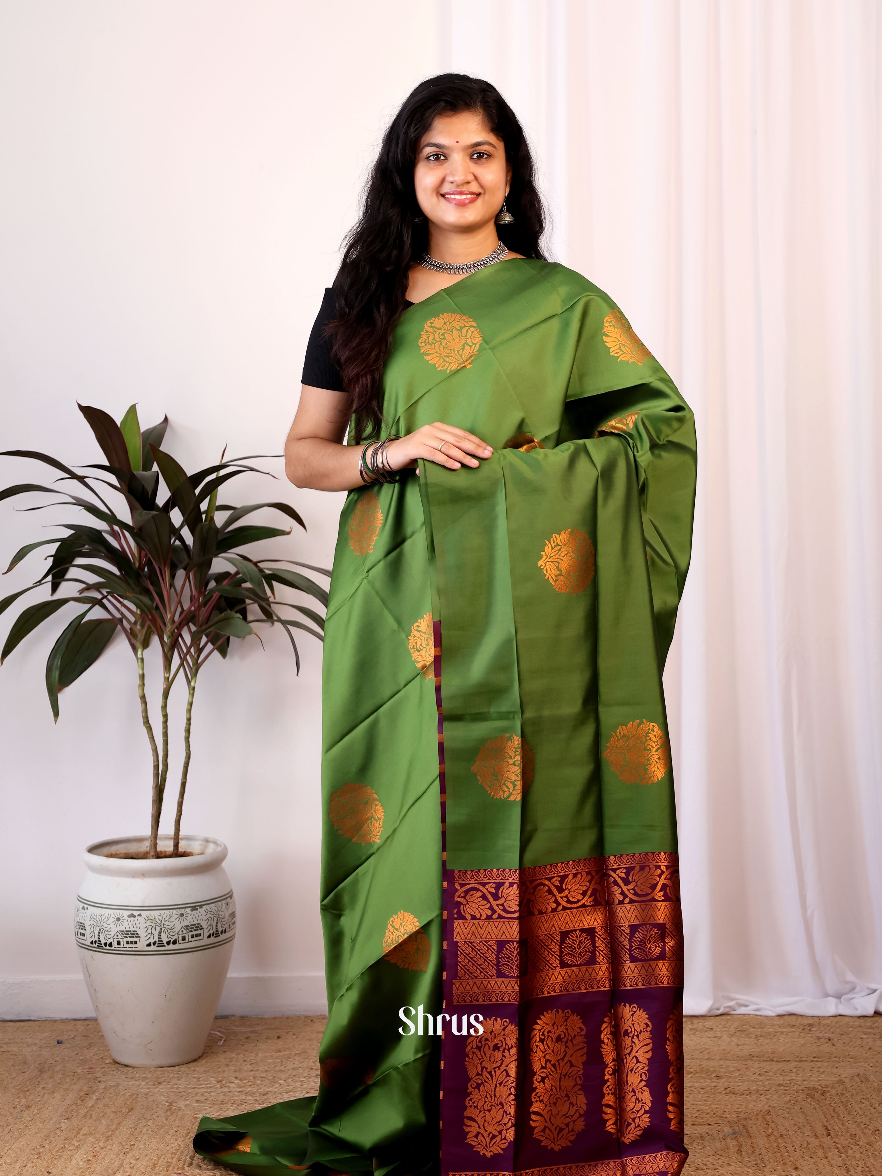 CIS24129 - Semi Softsilk Saree - Shop on Shrus.com