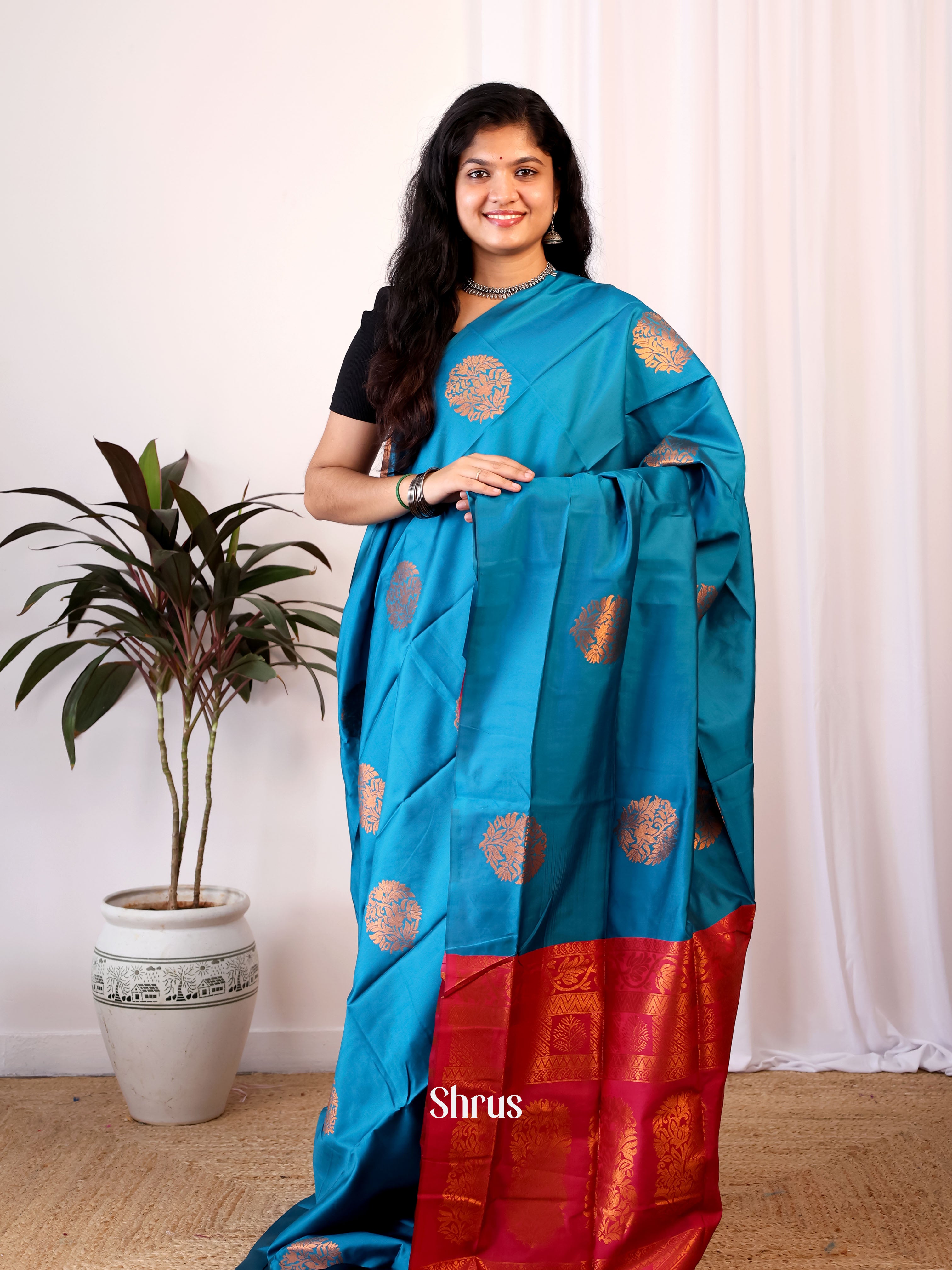 CIS24130 - Semi Softsilk Saree - Shop on Shrus.com