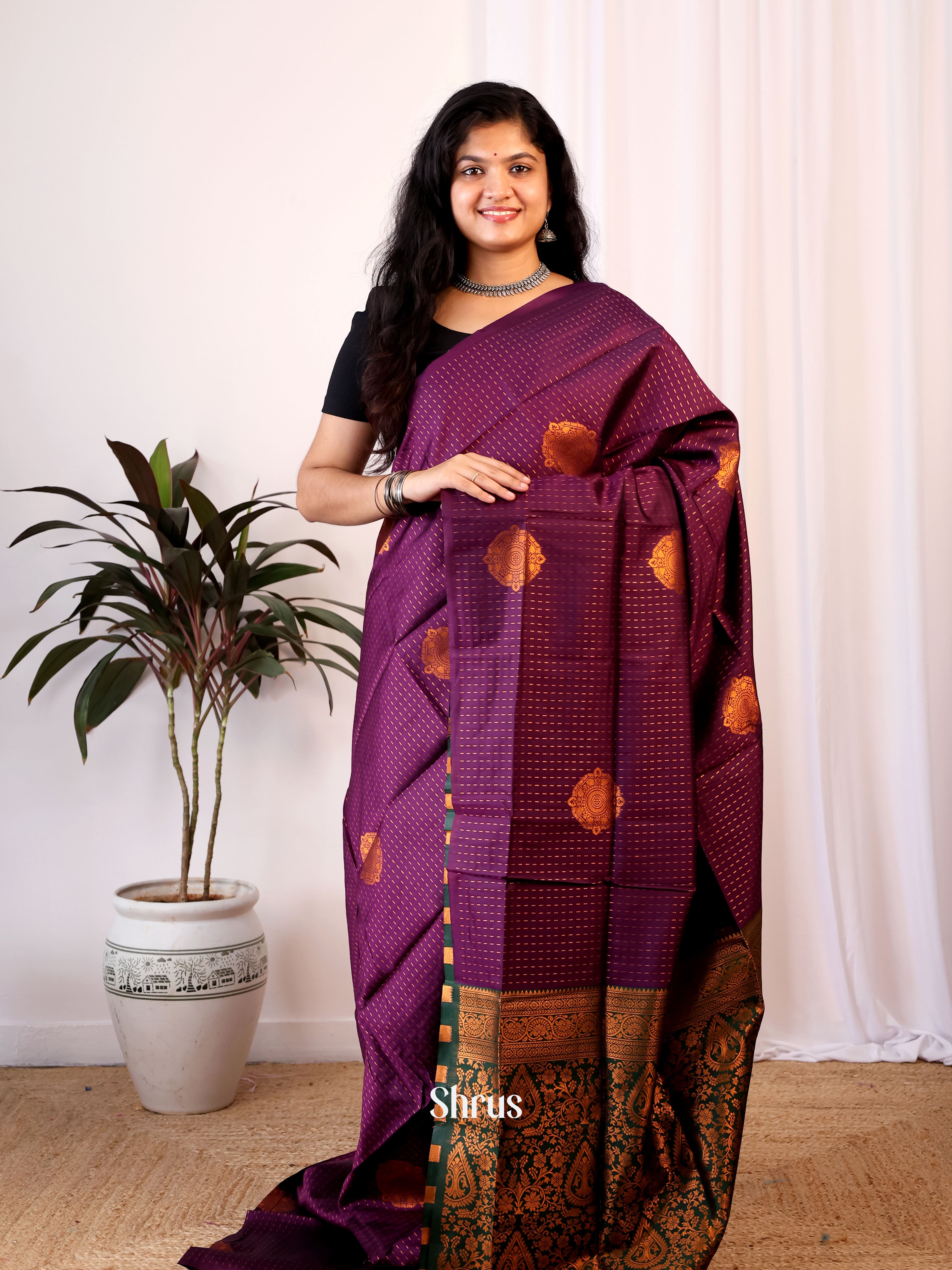 CIS24137 - Semi Softsilk Saree - Shop on Shrus.com