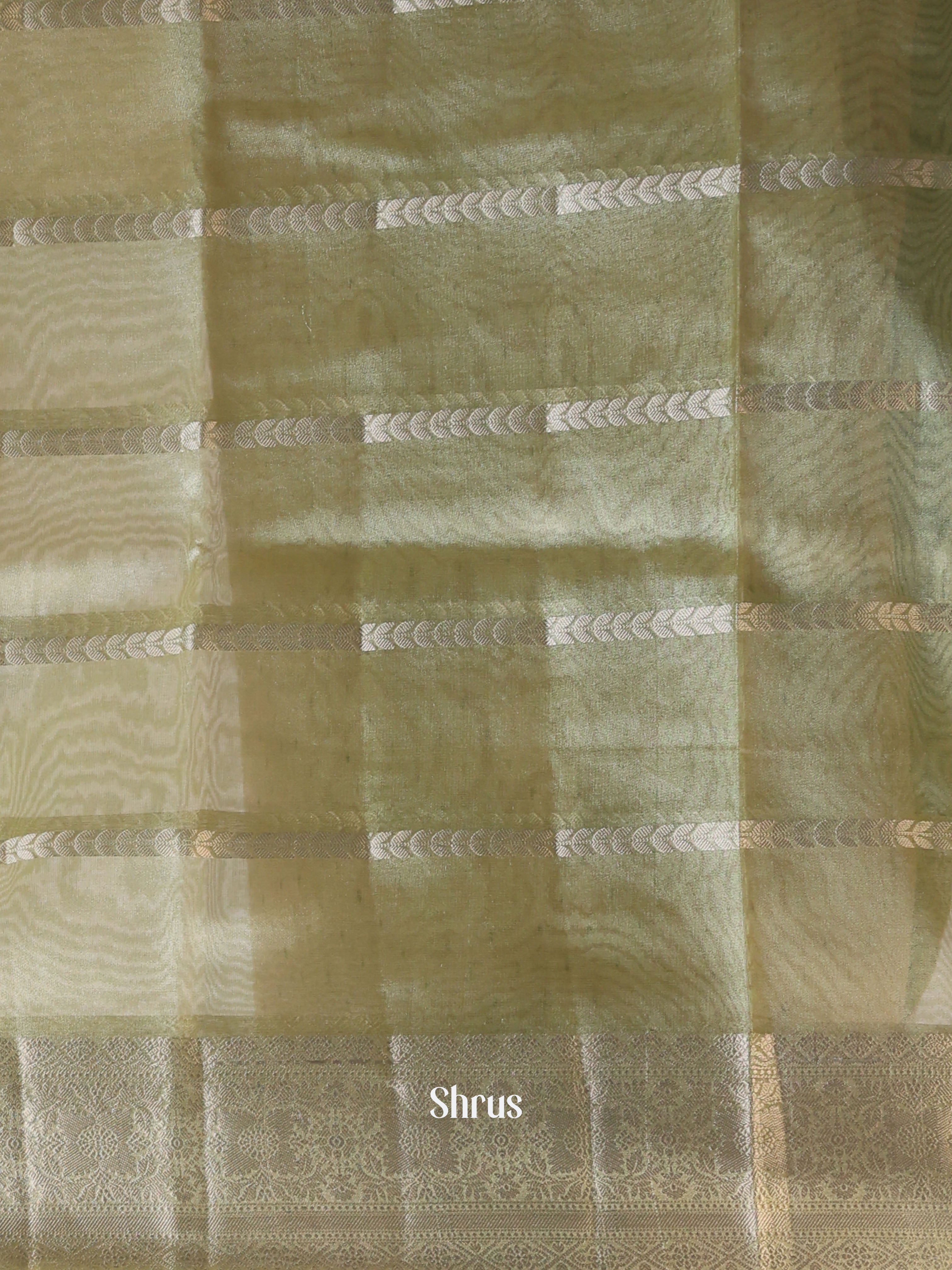 Pastel Green - Semi Tissue Saree - Shop on Shrus.com