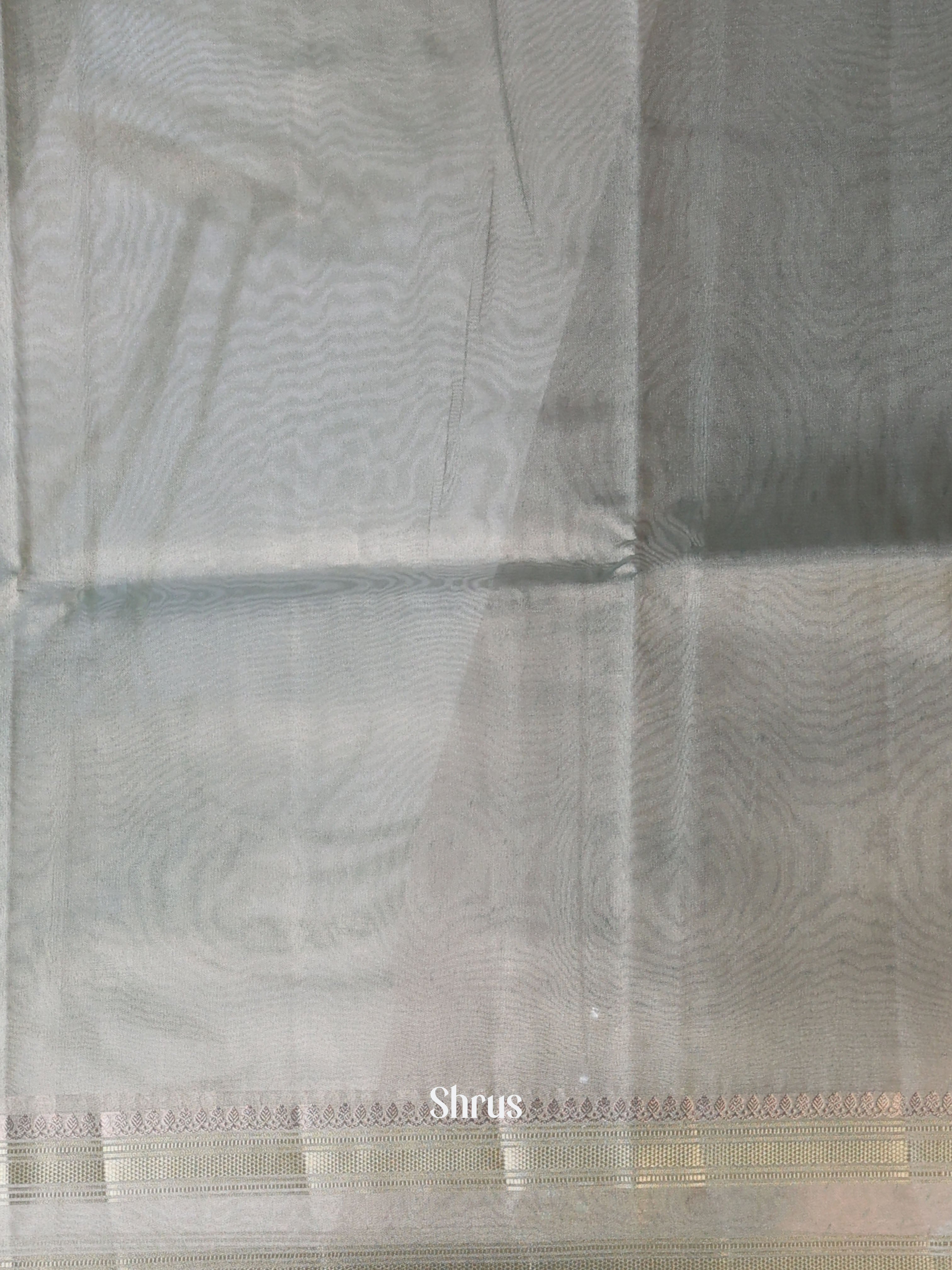 Grey - Semi Tissue Saree - Shop on Shrus.com