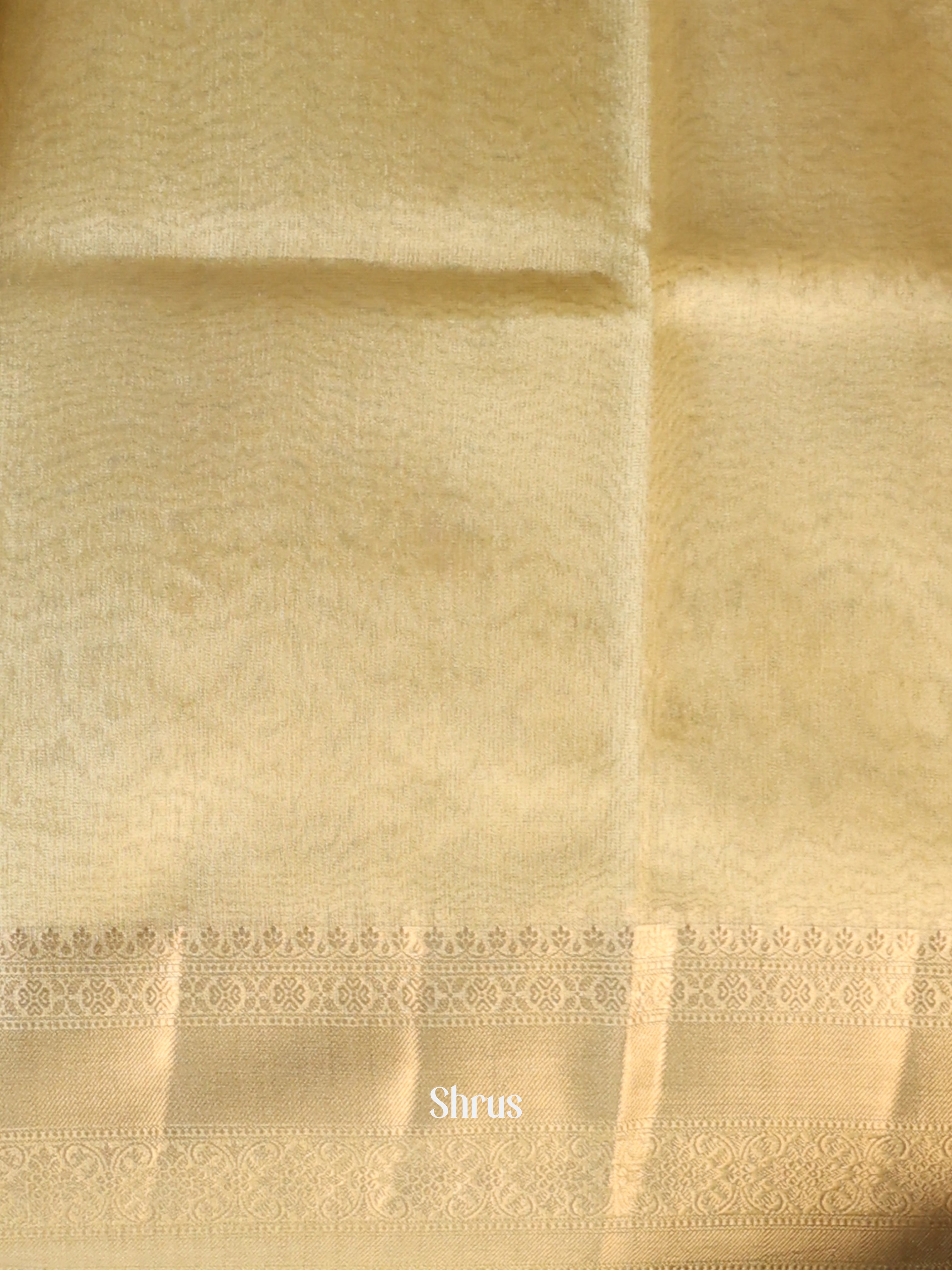 Yellow- Semi Tissue Saree - Shop on Shrus.com