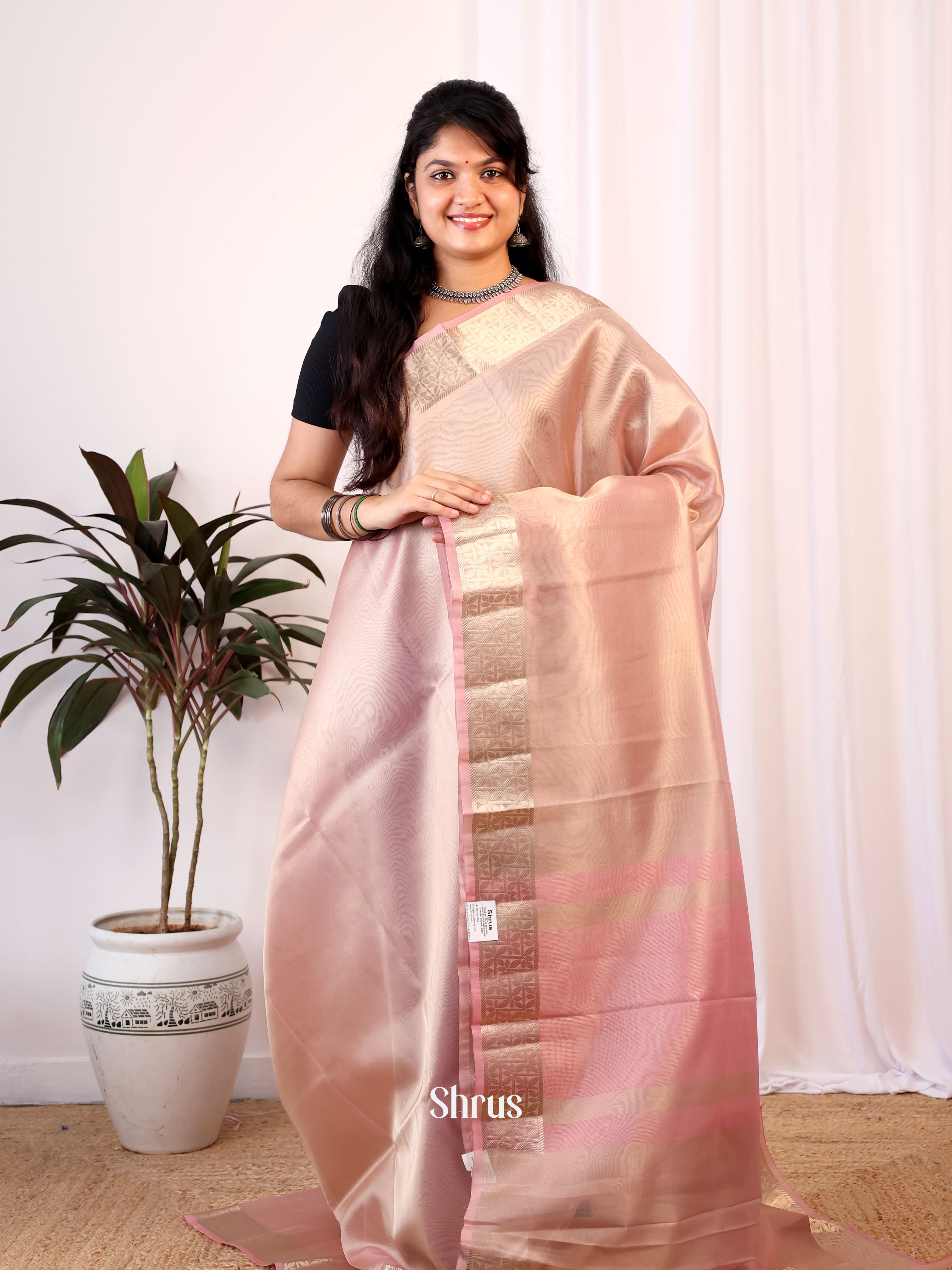 CIS24165 - Semi Tissue Saree - Shop on Shrus.com