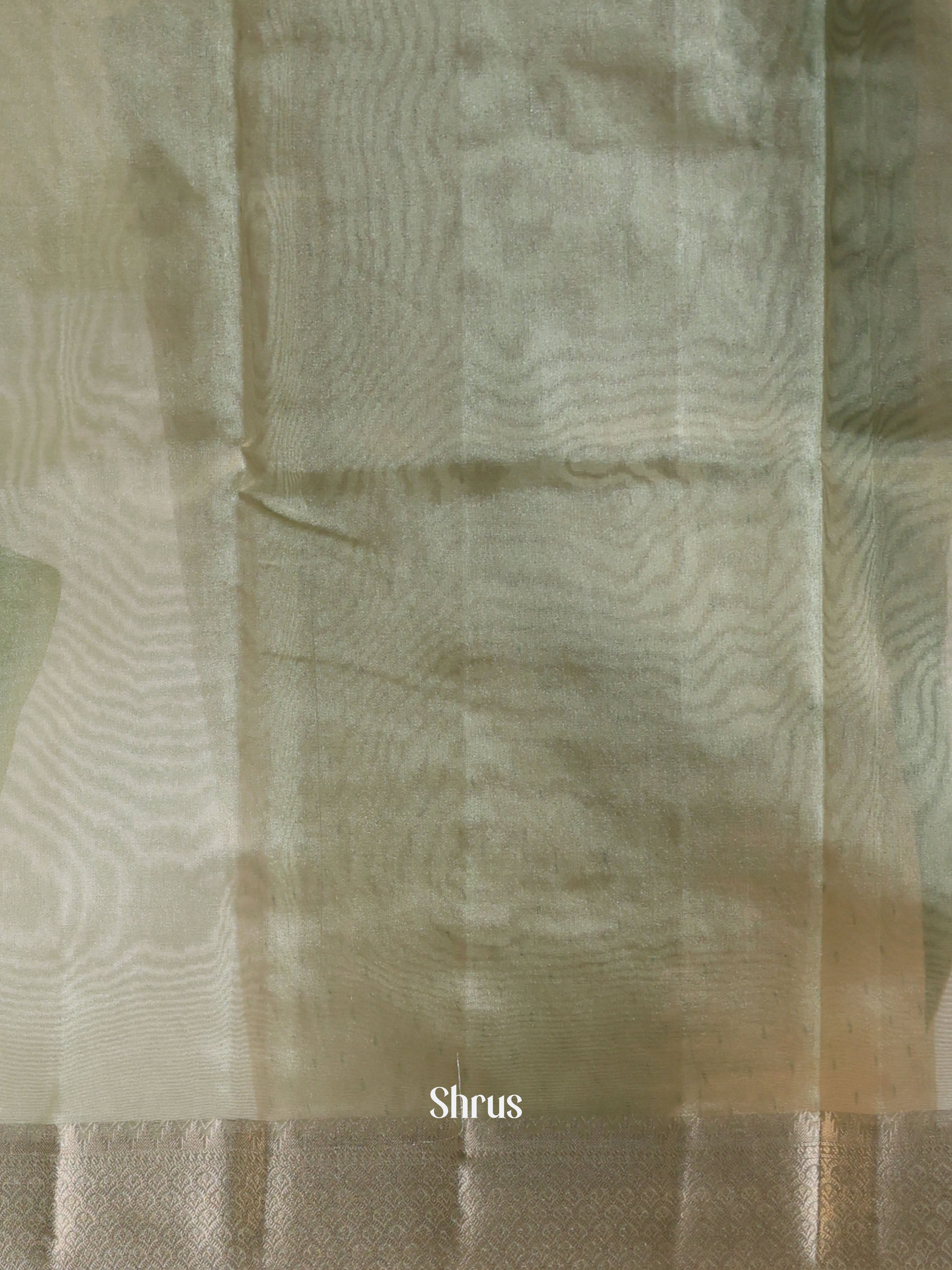 Green - Semi Tissue Saree - Shop on Shrus.com