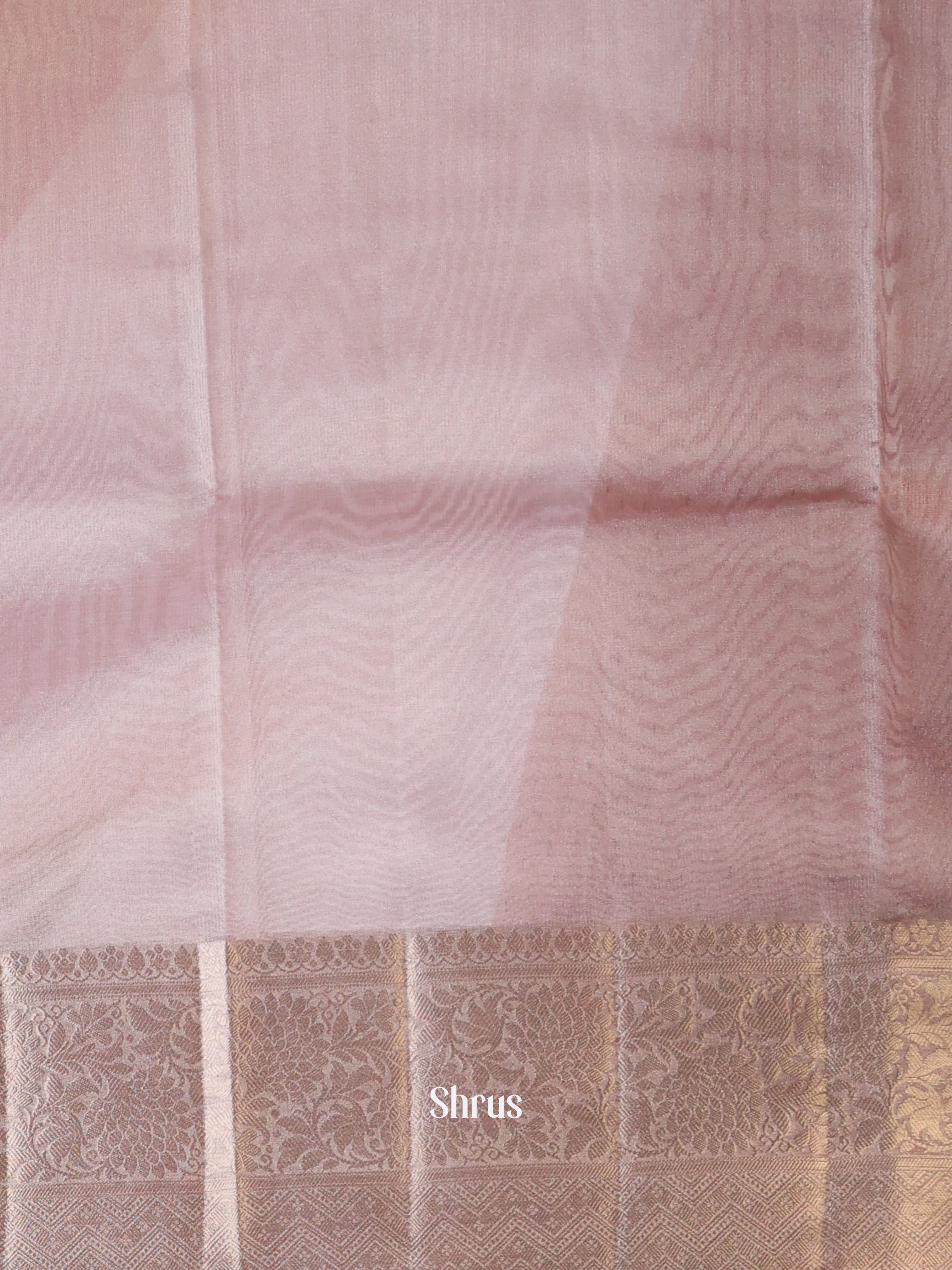 Pink- Semi Tissue Saree - Shop on Shrus.com