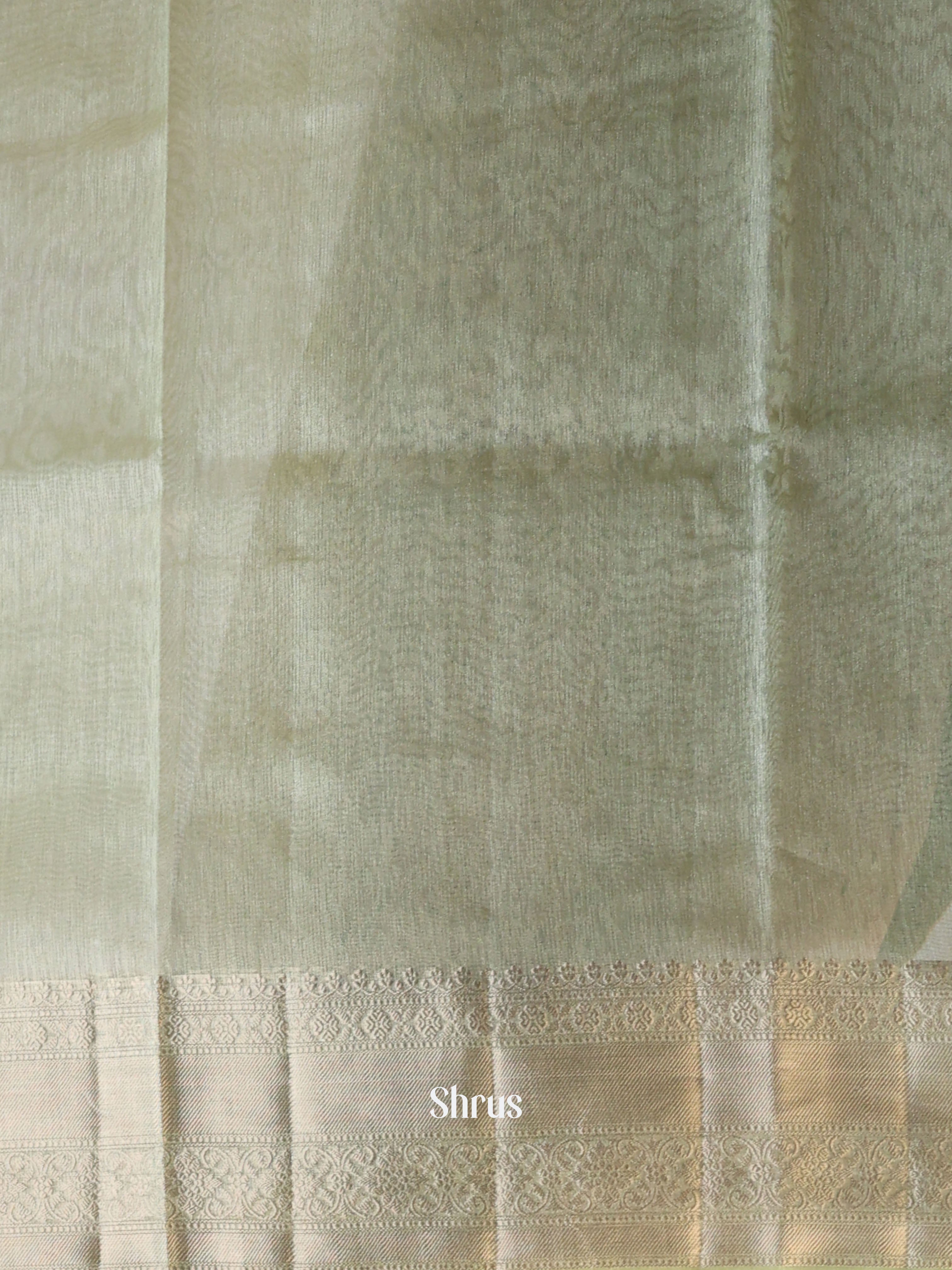 Green - Semi Tissue Saree - Shop on Shrus.com
