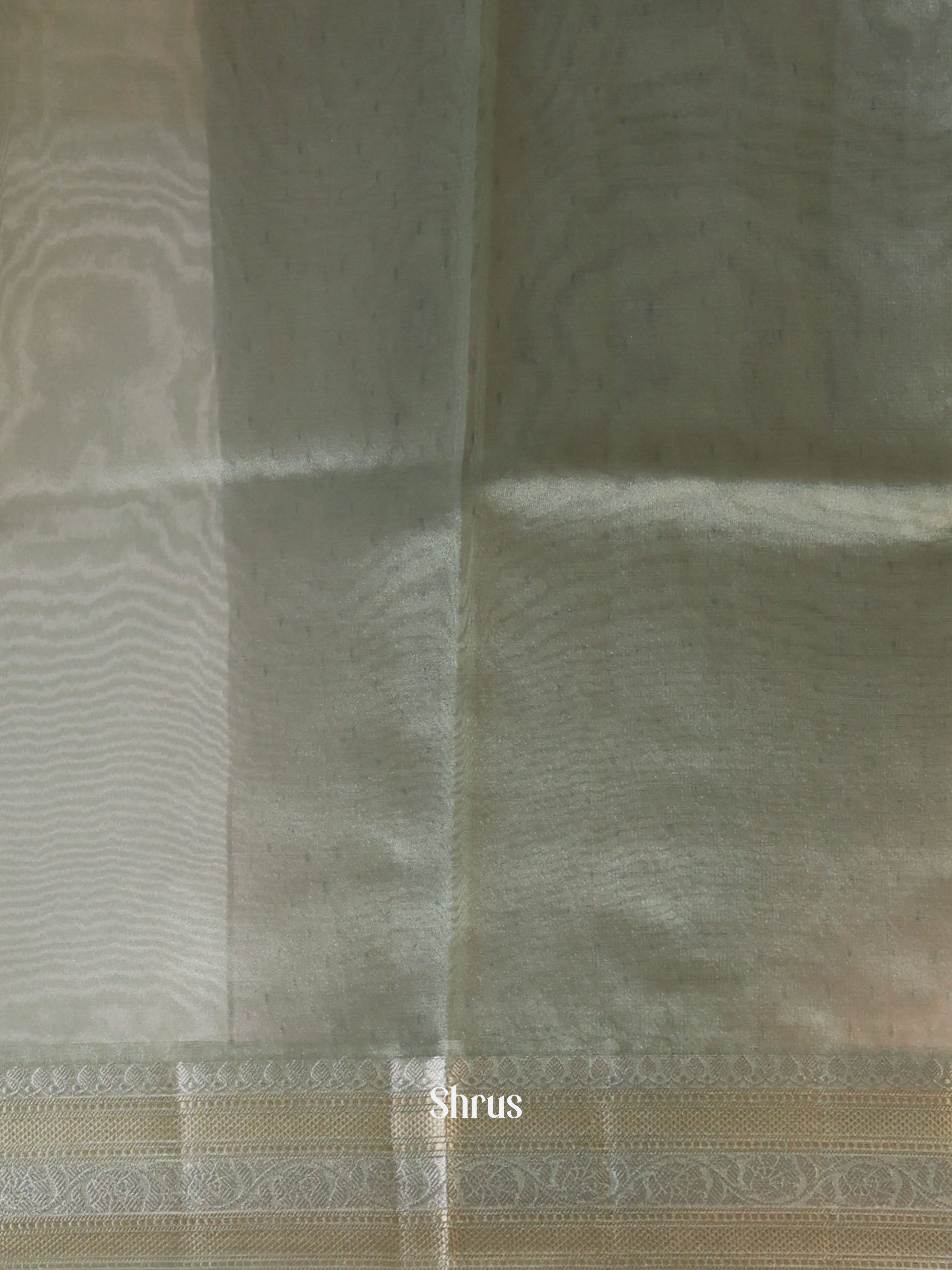 Pastel Green - Semi Tissue Saree - Shop on Shrus.com