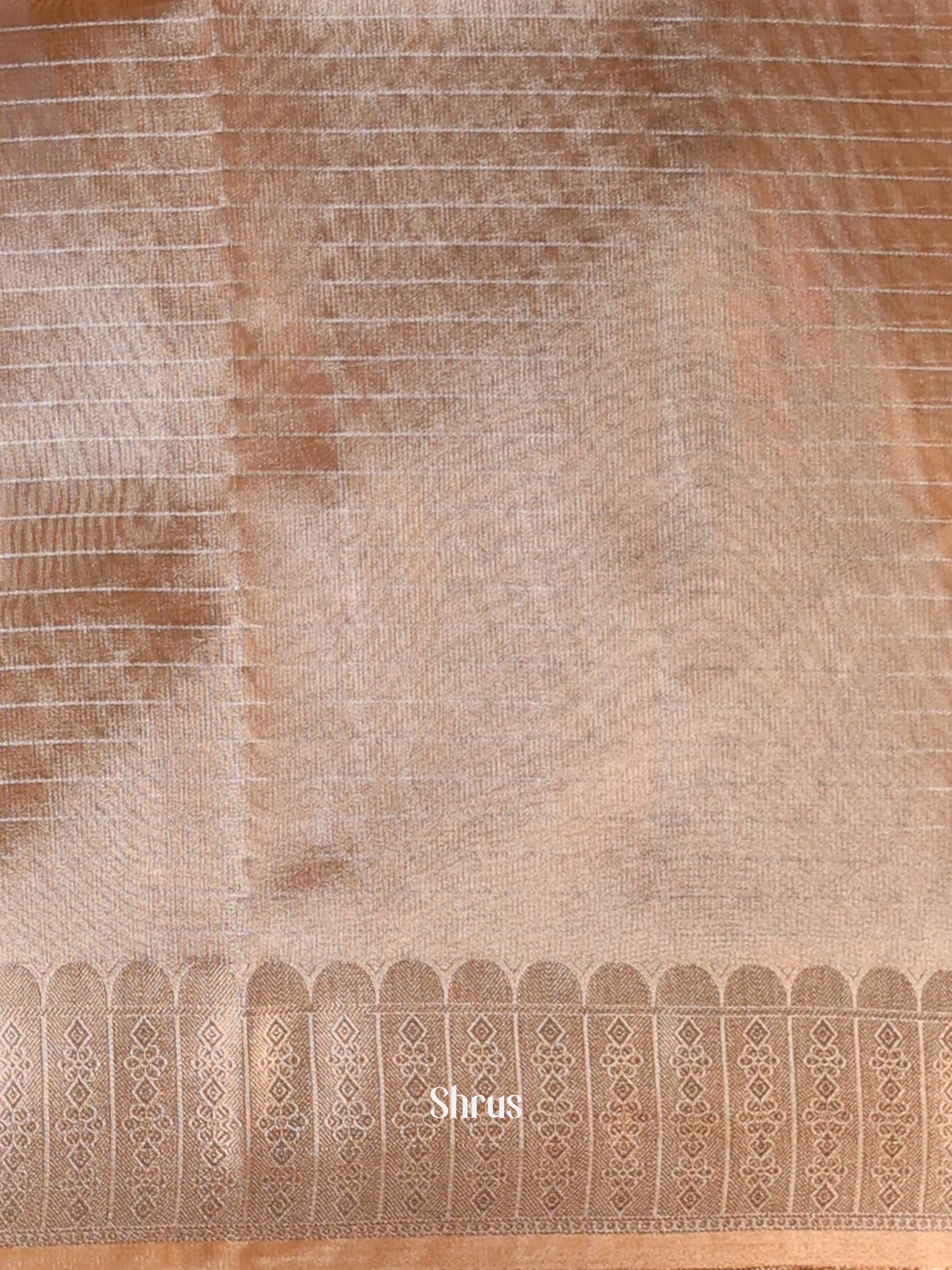 Peach - Semi Tissue Saree - Shop on Shrus.com