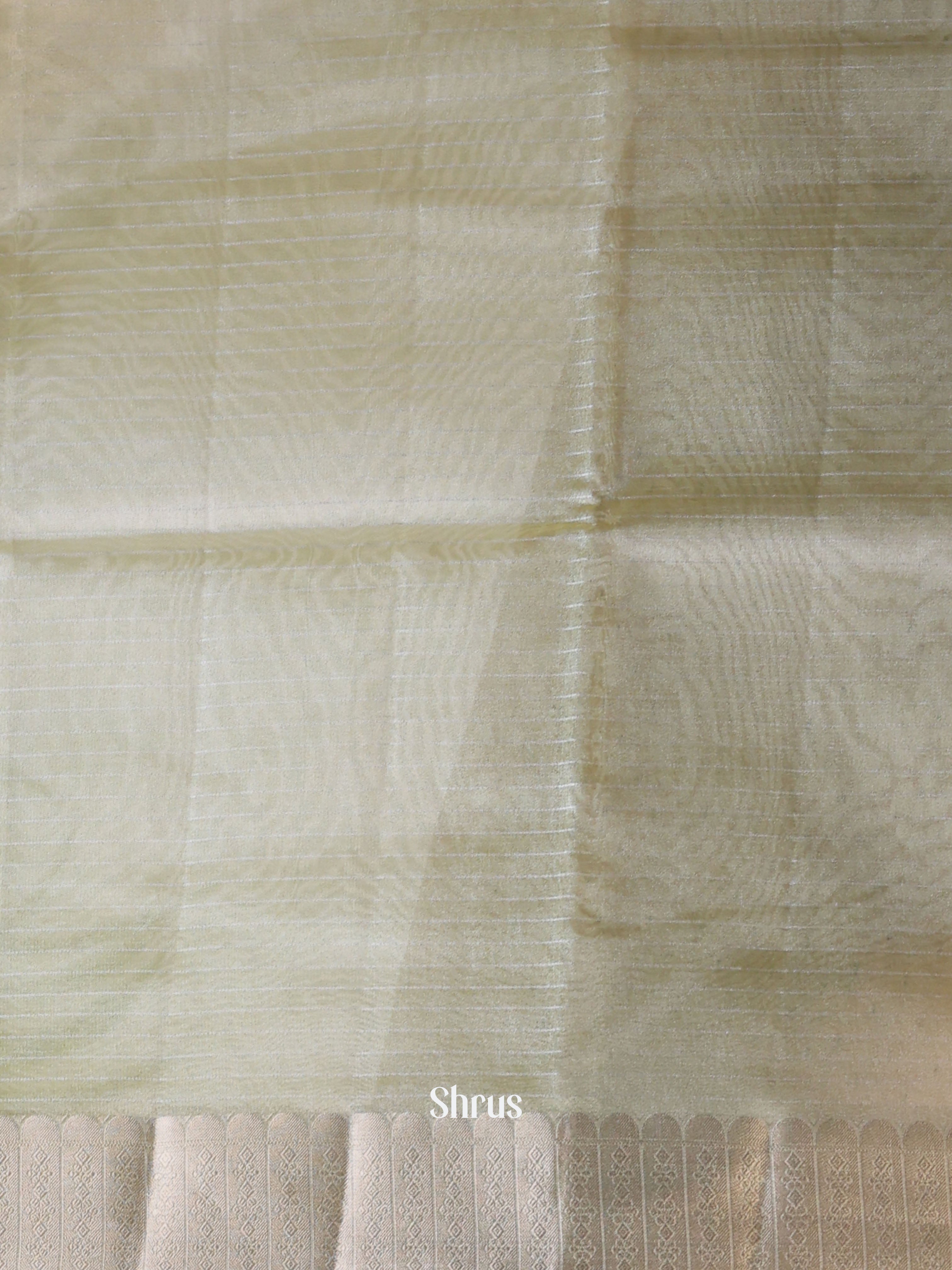 Green - Semi Tissue Saree - Shop on Shrus.com