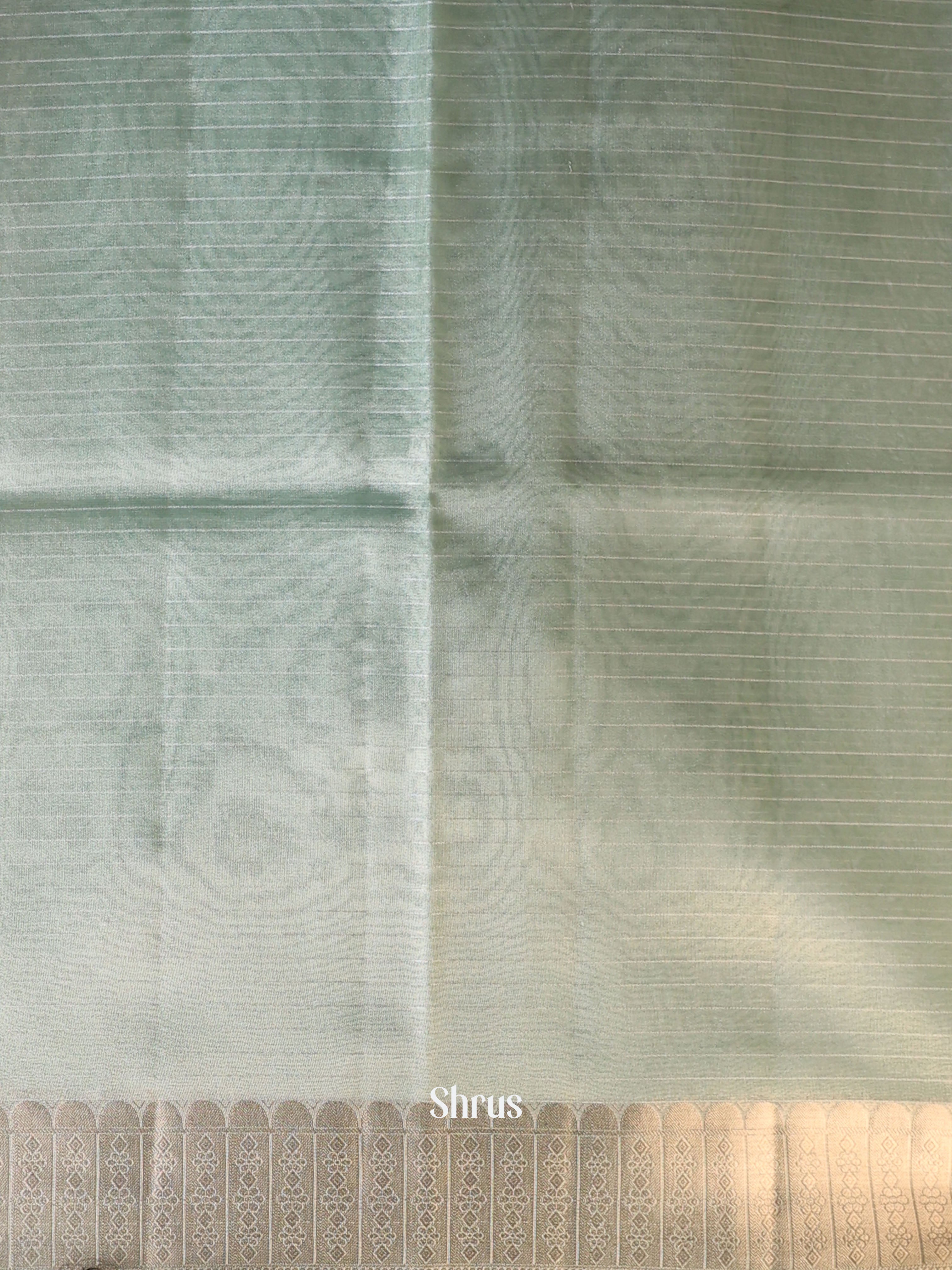 Green - Semi Tissue Saree - Shop on Shrus.com