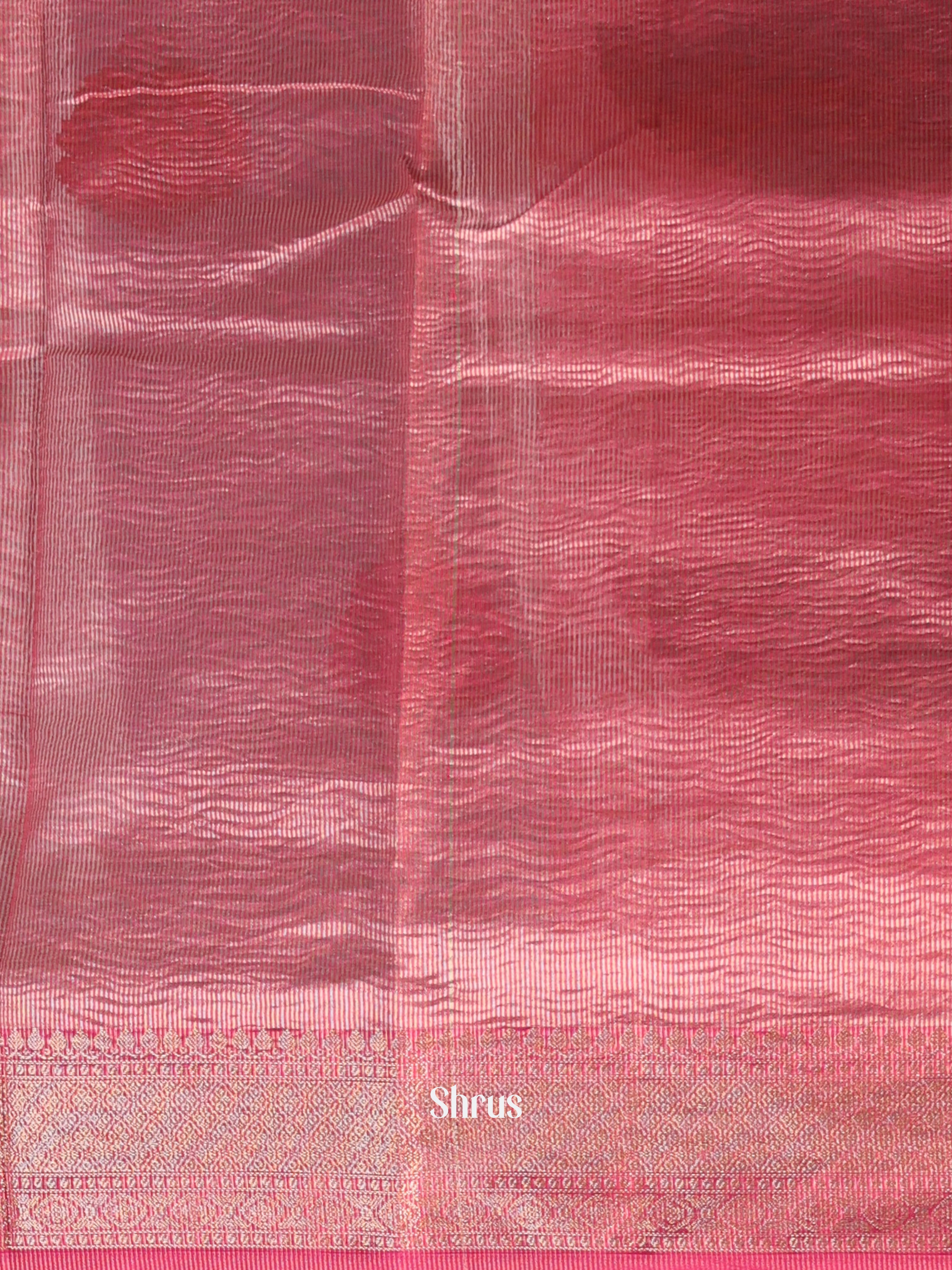 Grey & Pink - Bamboo silk Saree - Shop on Shrus.com