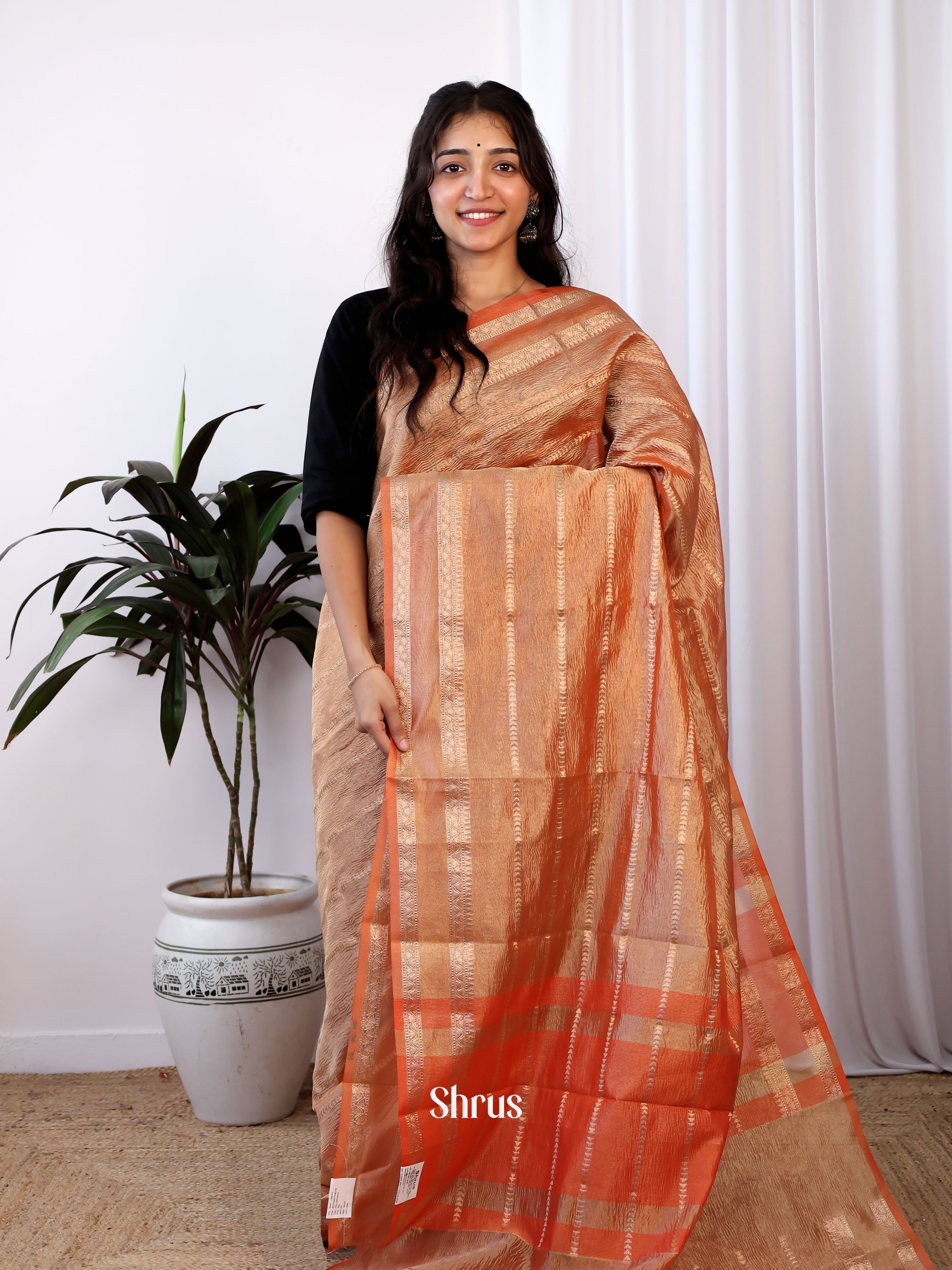 CIS24203 - Bamboo silk Saree - Shop on Shrus.com