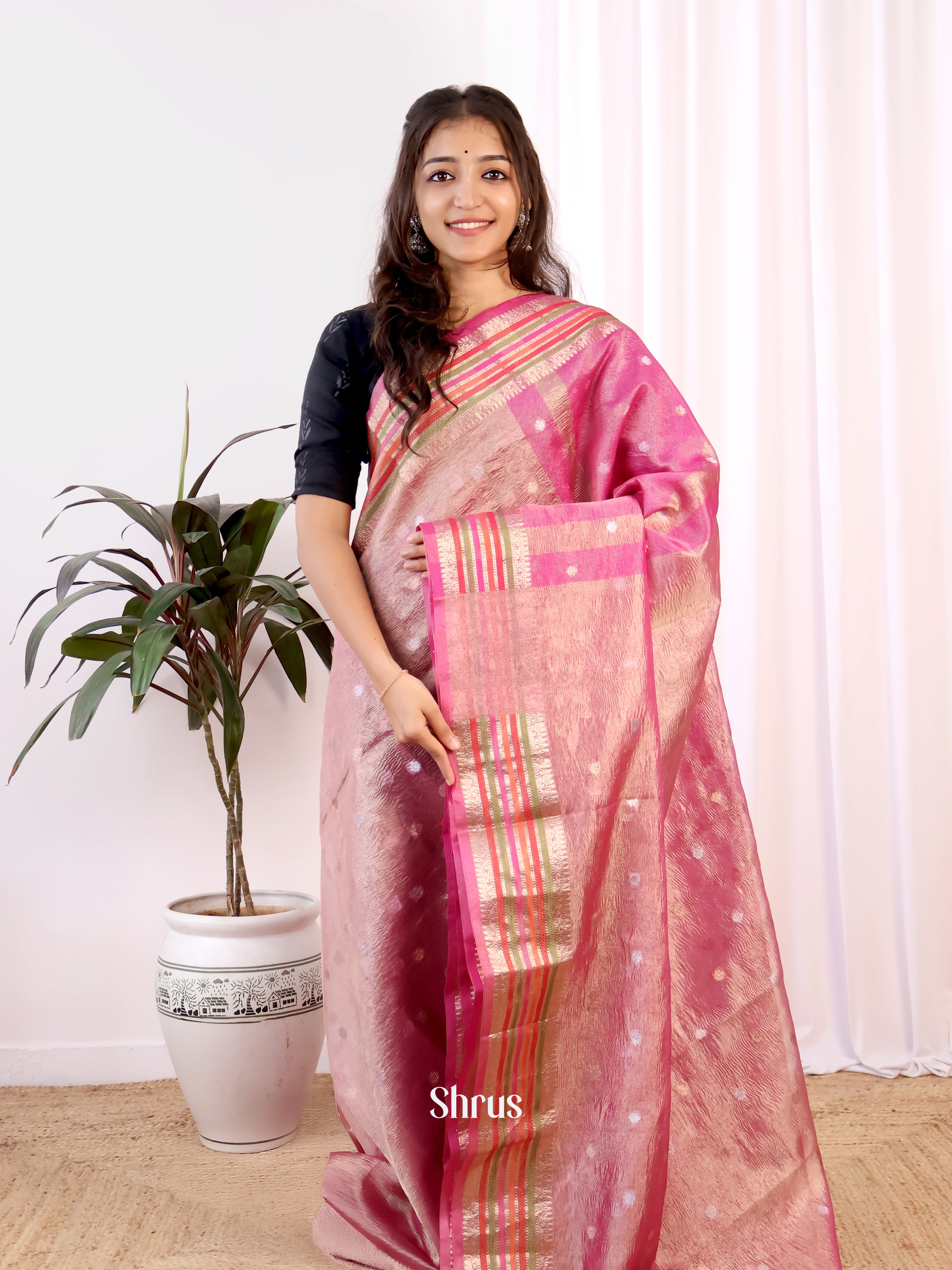 CIS24214 - Bamboo silk Saree - Shop on Shrus.com